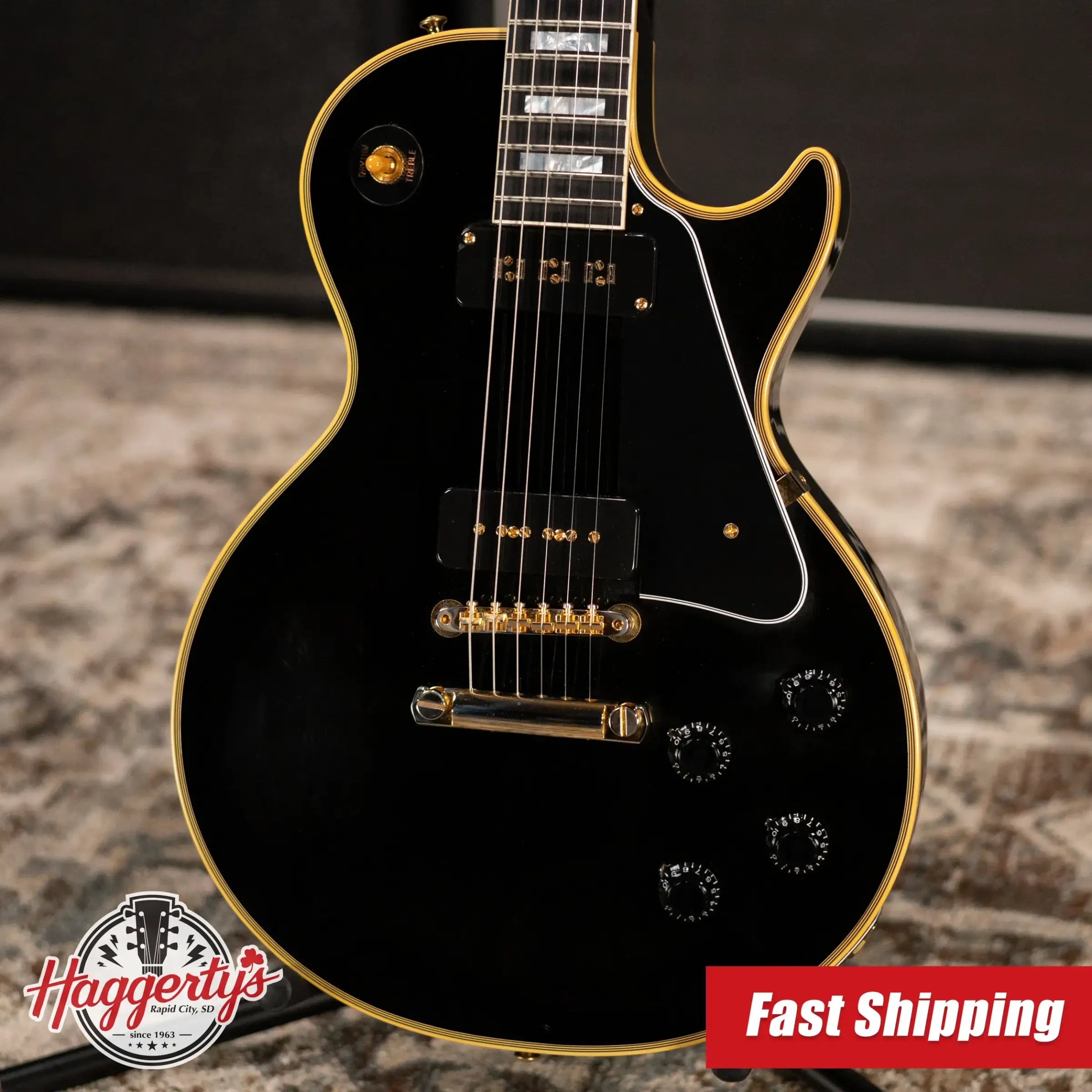 Gibson Custom Shop '54 Les Paul Custom Reissue Electric Guitar - Ebony with Hardshell Case - Used