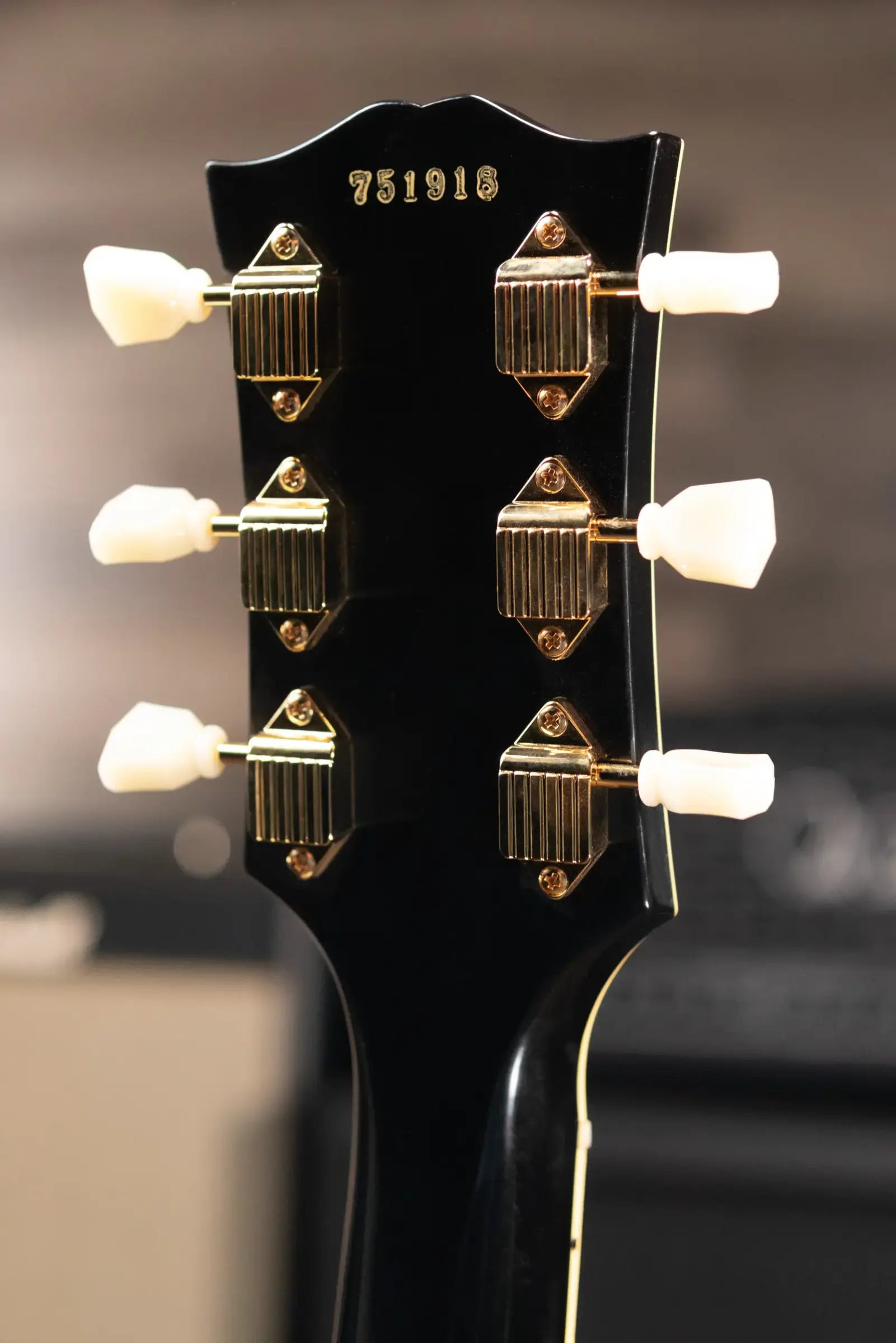 Gibson Custom Shop 57 Les Paul Custom VOS Electric Guitar - Ebony with Hardshell Case