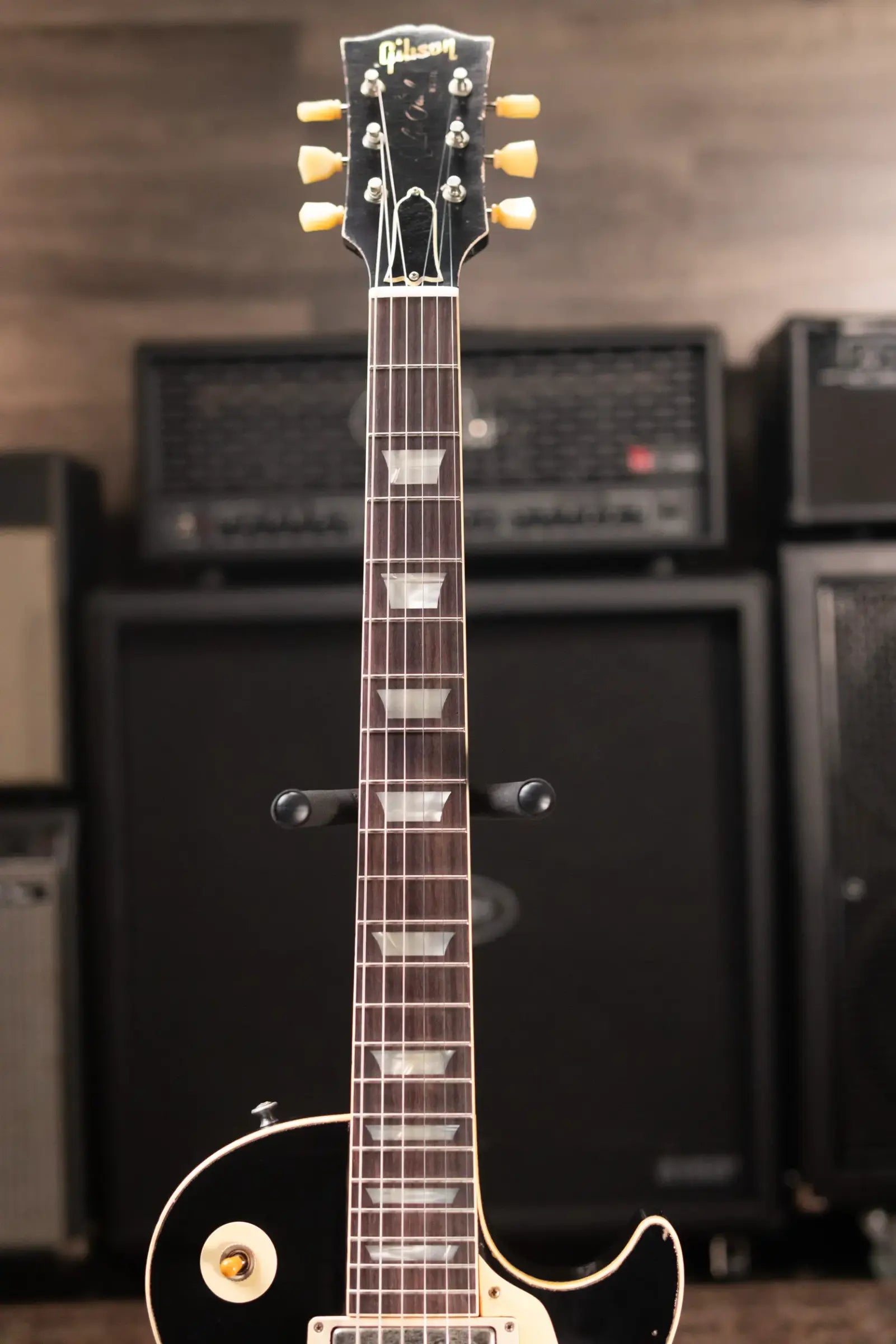 Gibson Custom Shop '57 Les Paul Standard Murphy Lab Ultra Heavy Aged Electric Guitar - Ebony over Double Gold with Hardshell Case