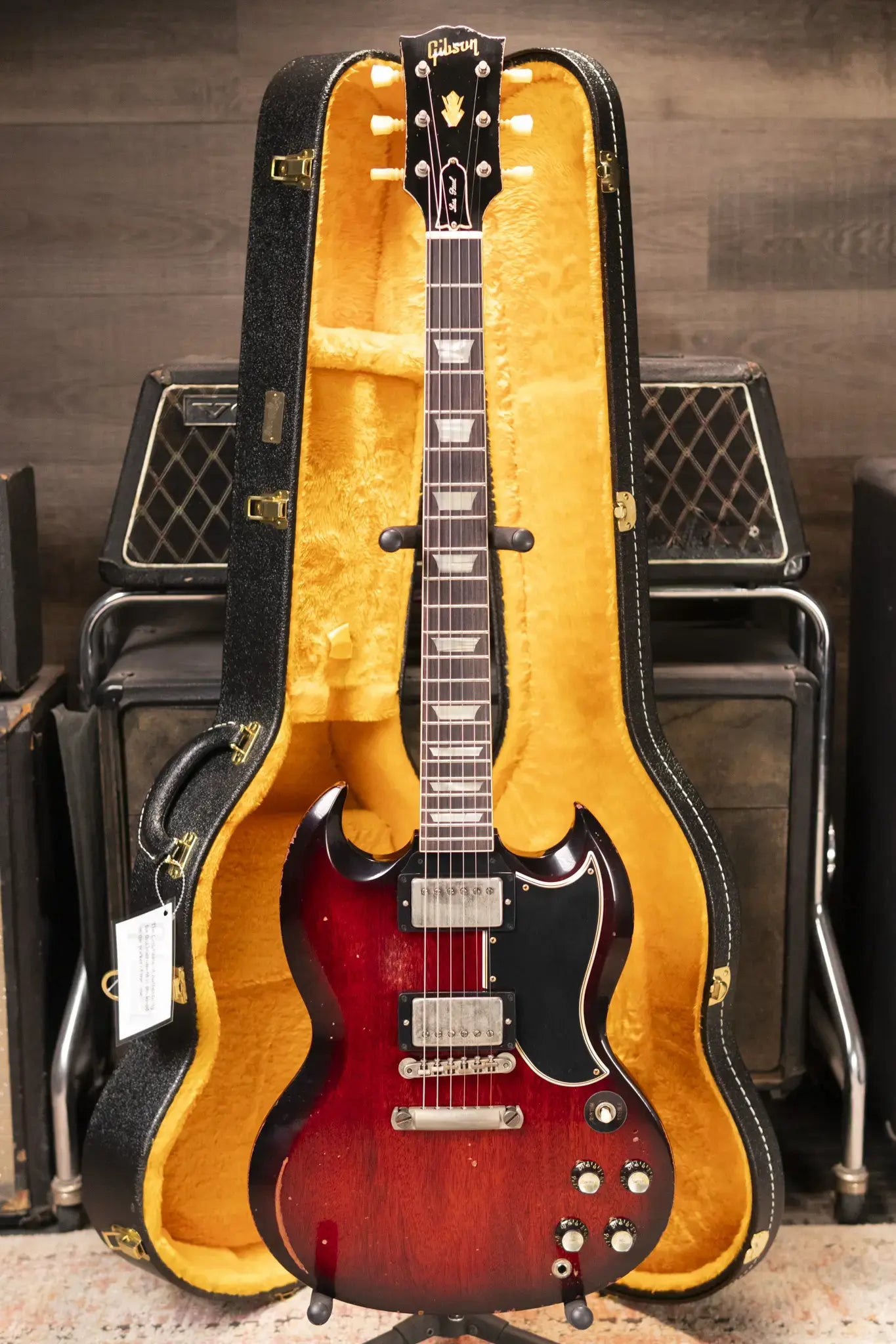 Gibson Custom Shop '61 SG Standard Reissue Murphy Lab Heavy Aged Electric Guitar - Reissue Burst with Hardshell Case