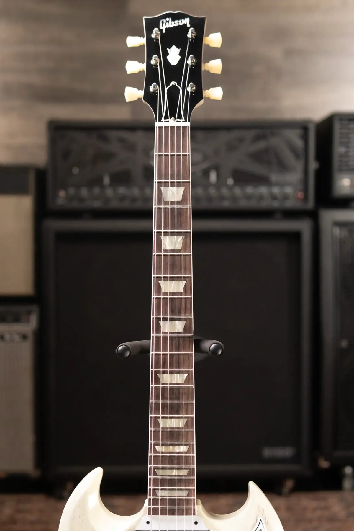 Gibson Custom Shop 64 SG Standard with Maestro Electric Guitar - TV White with Hardshell Case - Floor Model