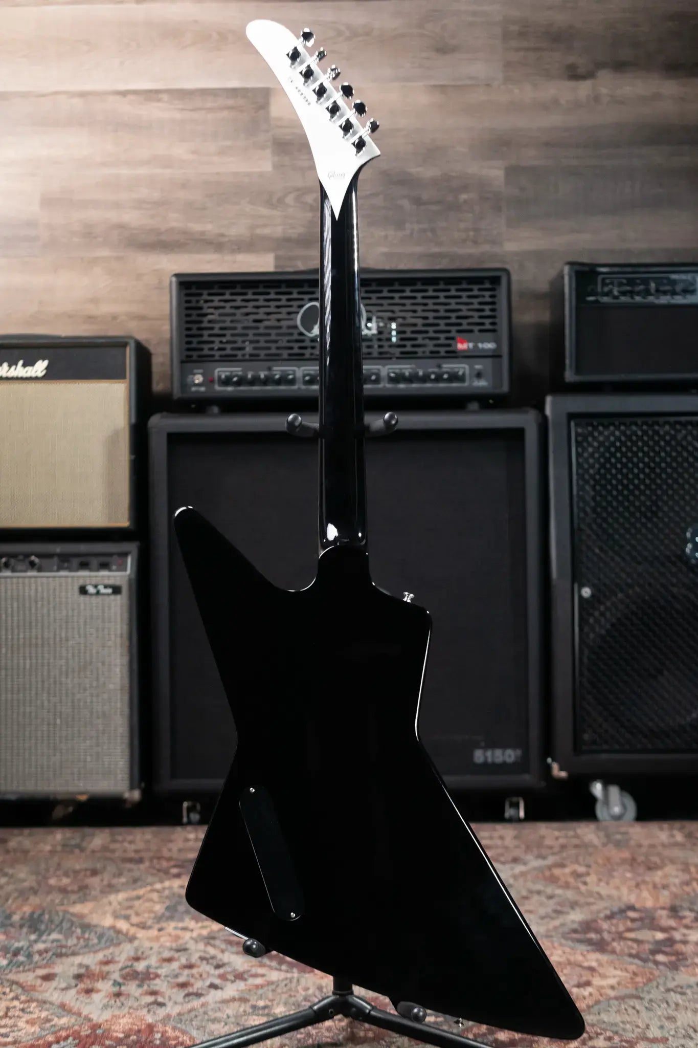 Gibson Custom Shop Explorer Custom Electric Guitar - Cobalt Blue Top with Stinger and Hardshell Case