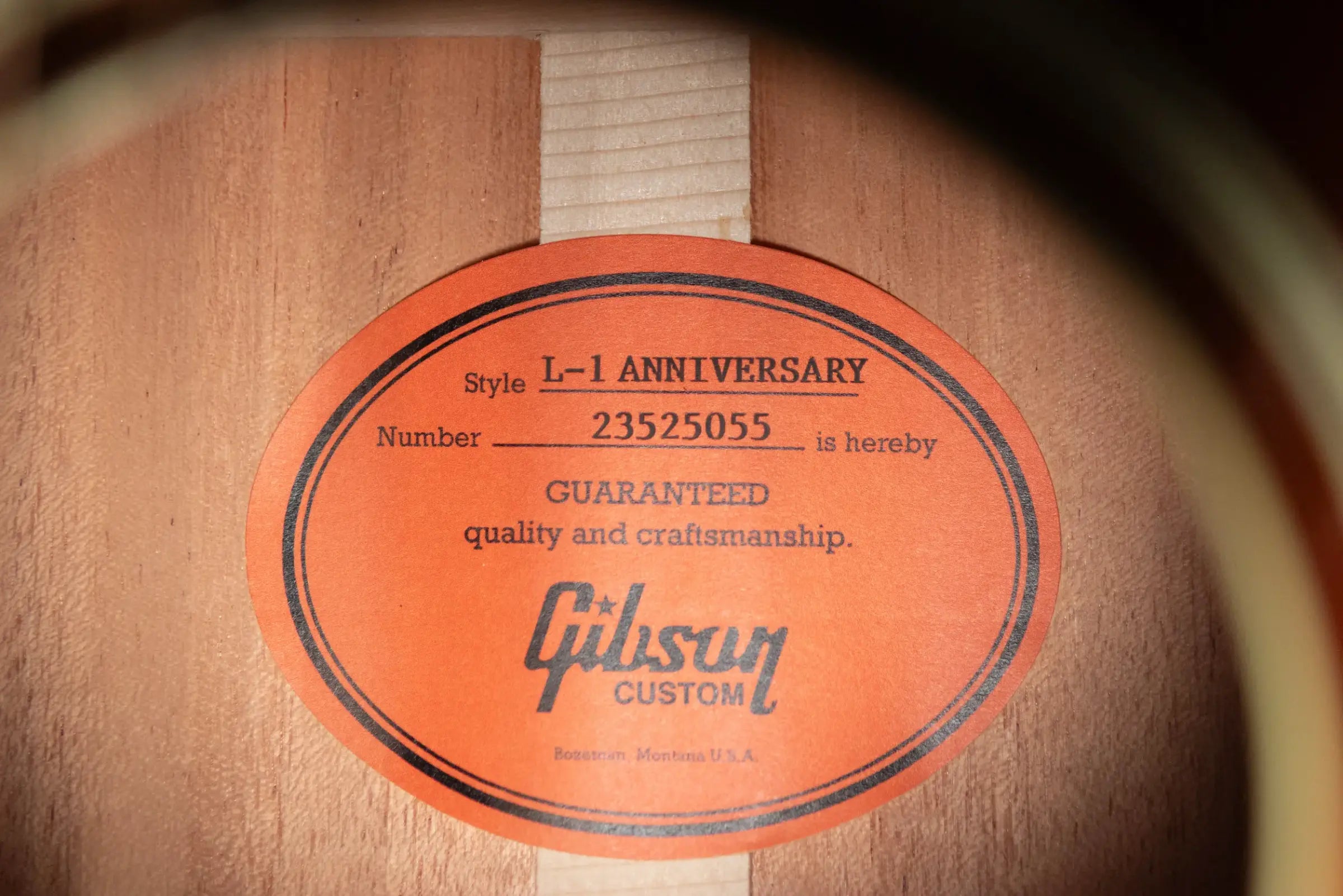 Gibson Custom Shop L-1 Anniversary Limited Edition Acoustic Guitar - Cremona Burst with Hardshell Case