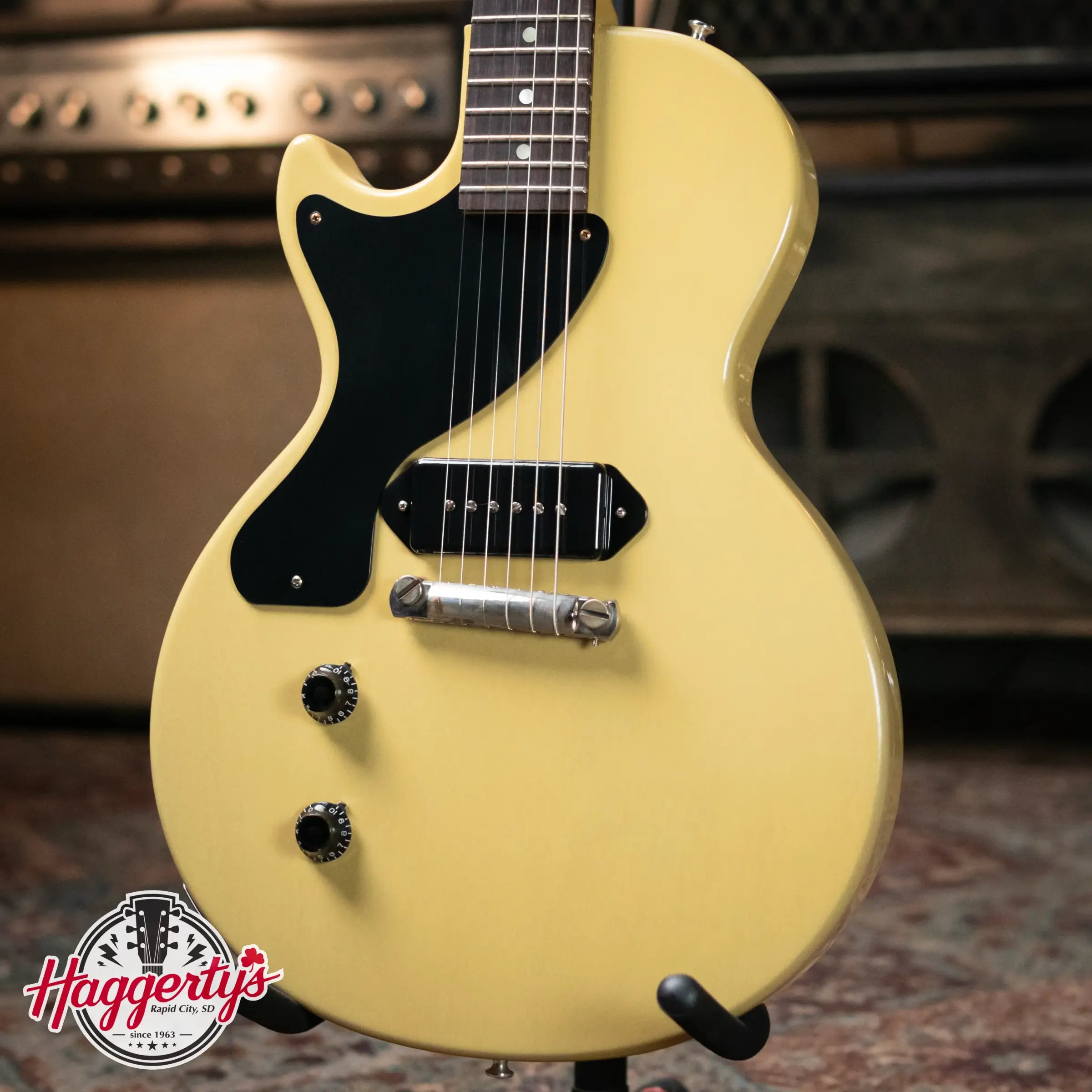 Gibson Custom Shop Left-Handed 57 Les Paul Junior VOS - TV Yellow with Hardshell Case
