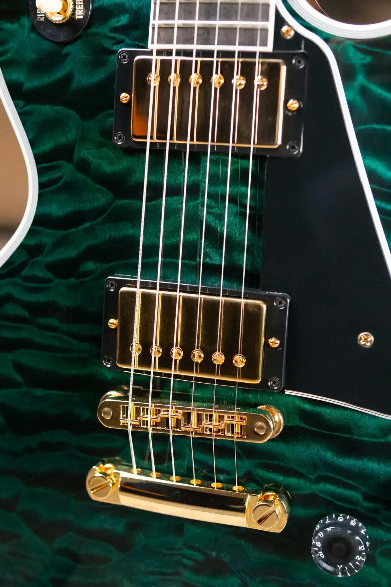 Gibson Custom Shop Les Paul 7A Quilt Top VOS Electric Guitar - Peacock with Hardshell Case