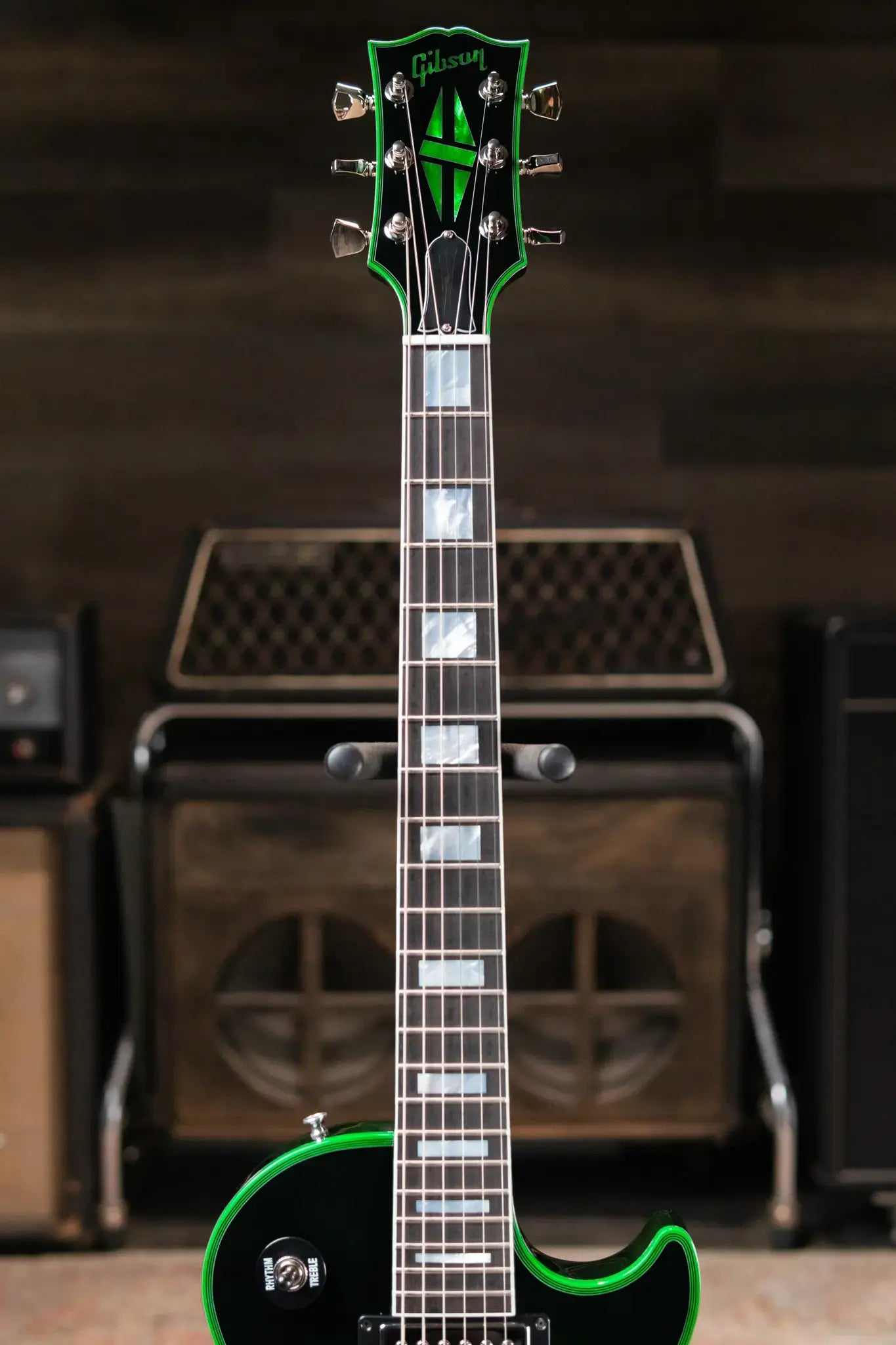Gibson Custom Shop Les Paul Axcess Custom Electric Guitar - Green Widow with Hardshell Case