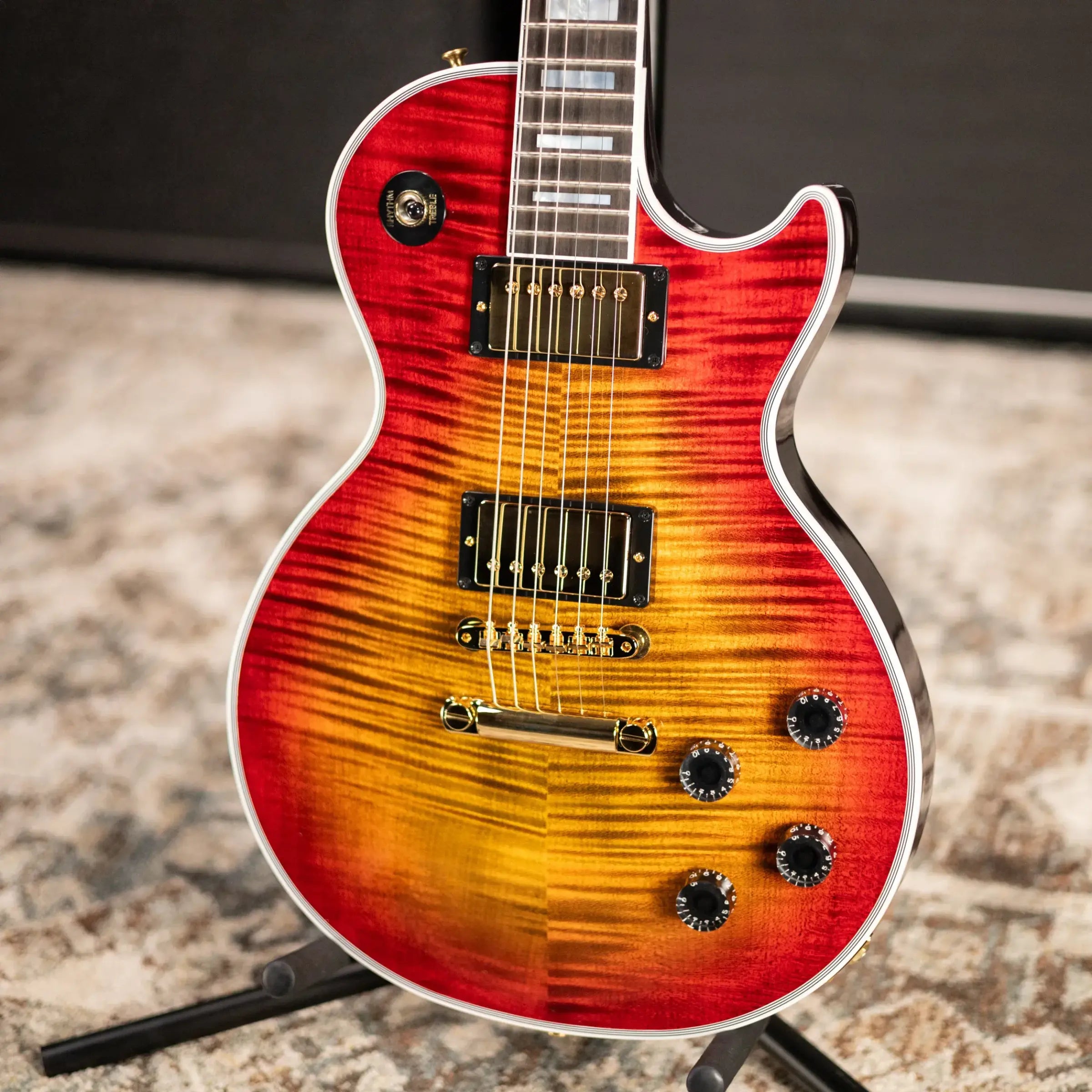 Gibson Custom Shop Les Paul Axcess Custom Figured Top Electric Guitar - Bengal Burst with Hardshell Case