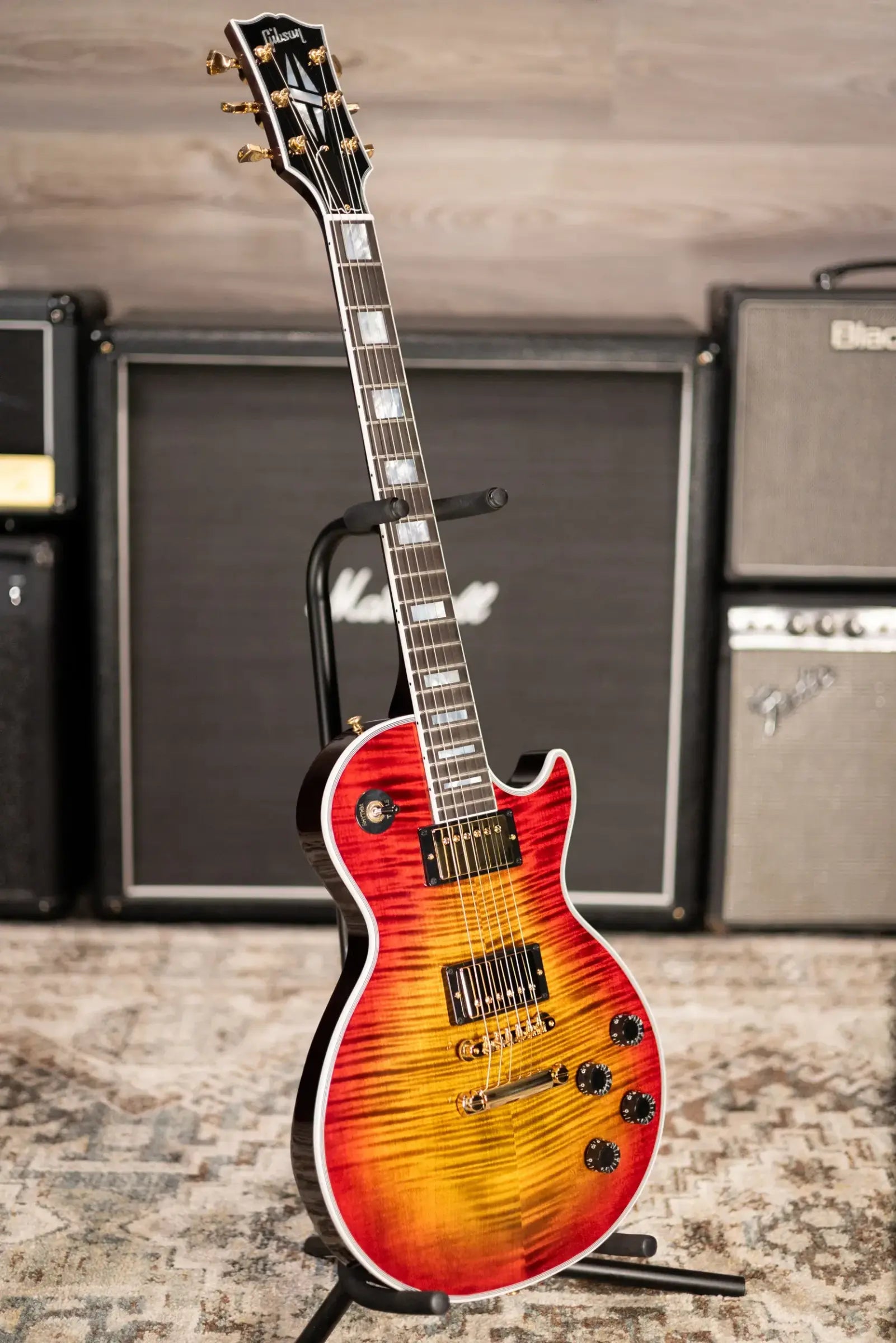 Gibson Custom Shop Les Paul Axcess Custom Figured Top Electric Guitar - Bengal Burst with Hardshell Case