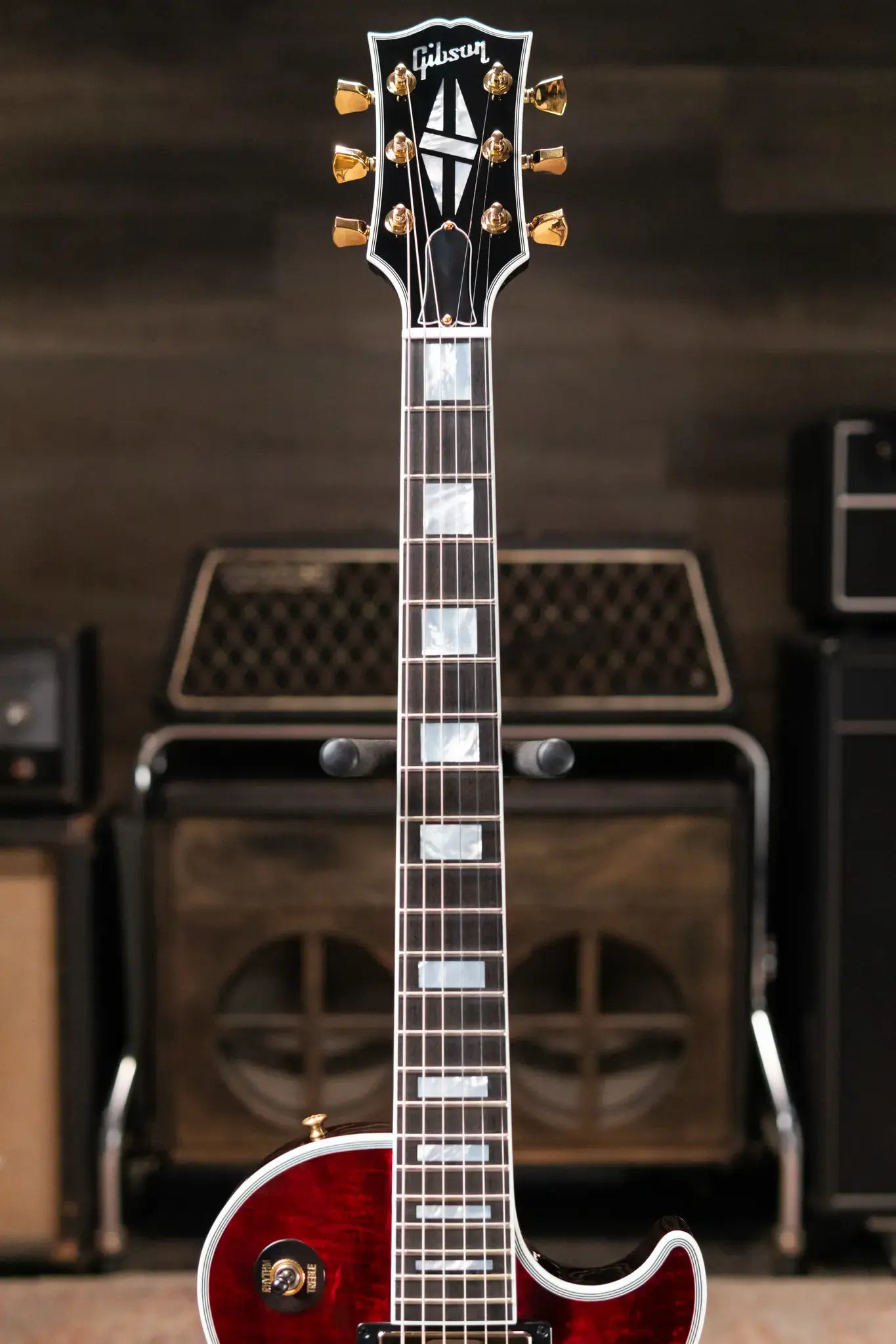 Gibson Custom Shop Les Paul Axcess Custom Figured Top with Ebony Fingerboard Electric Guitar - Bengal Burst with Hardshell Case