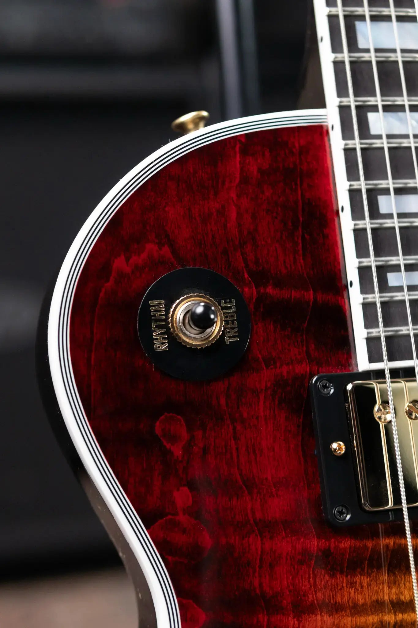 Gibson Custom Shop Les Paul Axcess Electric Guitar, Figured Top with Ebony Fingerboard - Bengal Burst with Hardshell Case