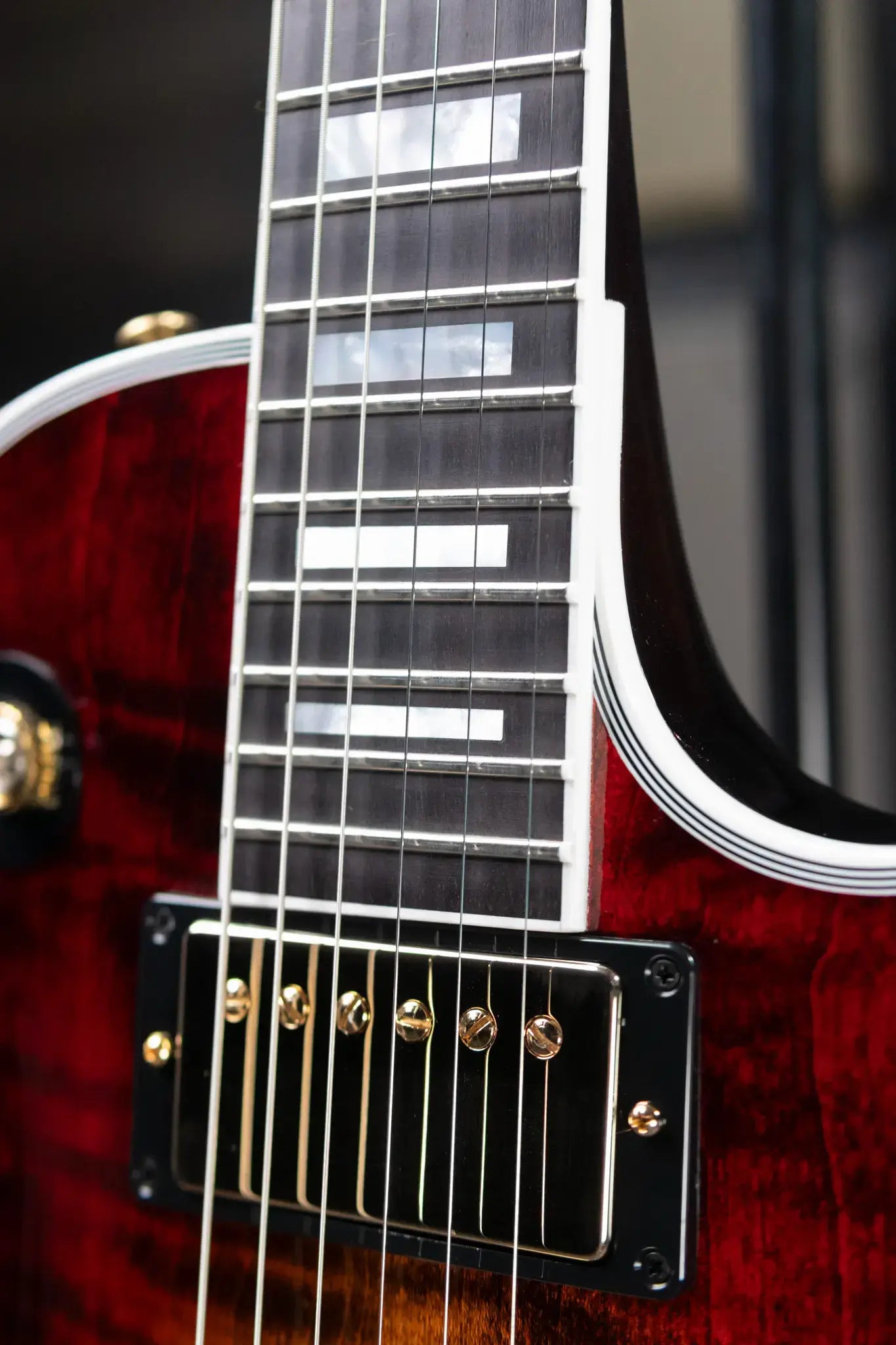 Gibson Custom Shop Les Paul Axcess Electric Guitar, Figured Top with Ebony Fingerboard - Bengal Burst with Hardshell Case