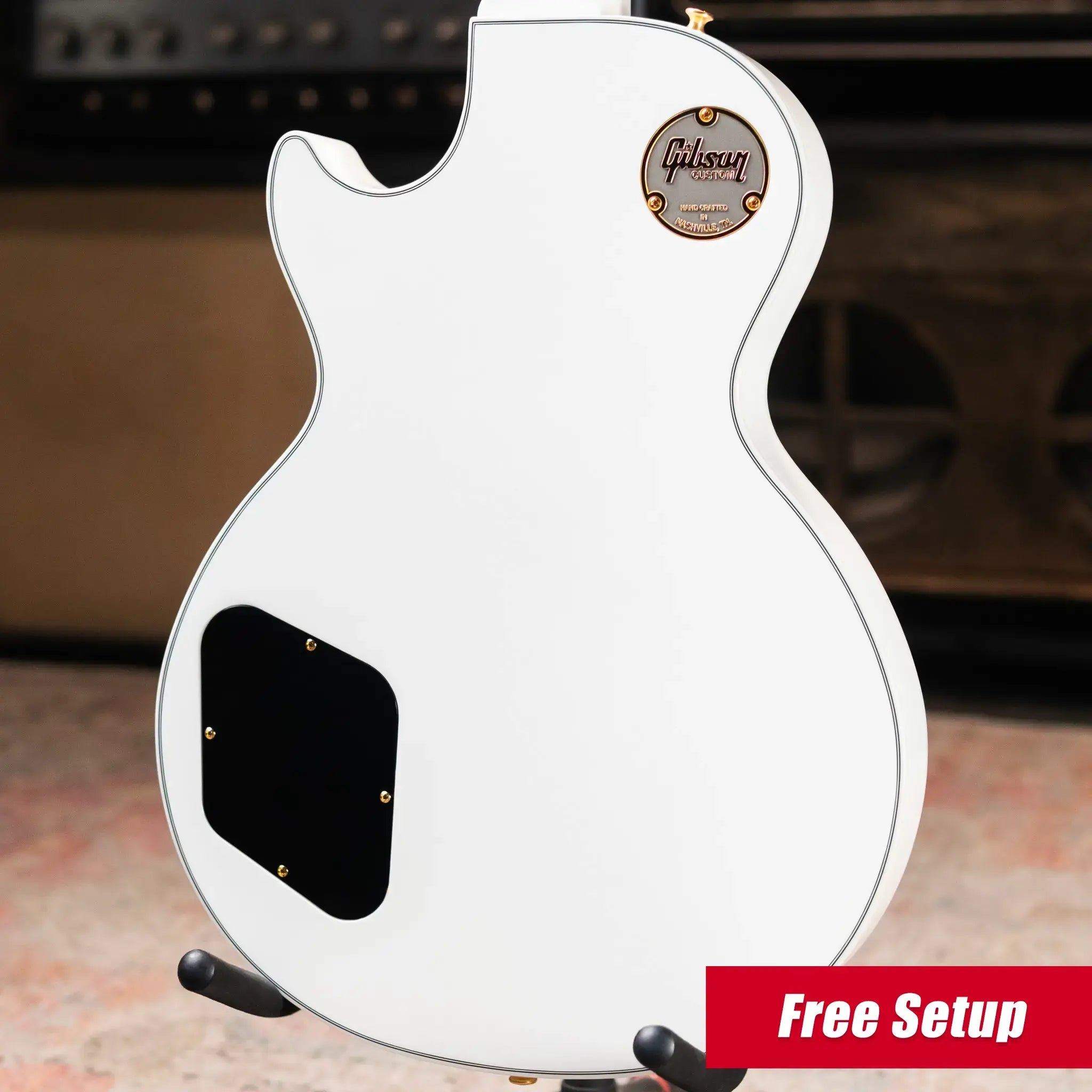 Gibson Custom Shop Les Paul Custom Electric Guitar - Alpine White with Hardshell Case