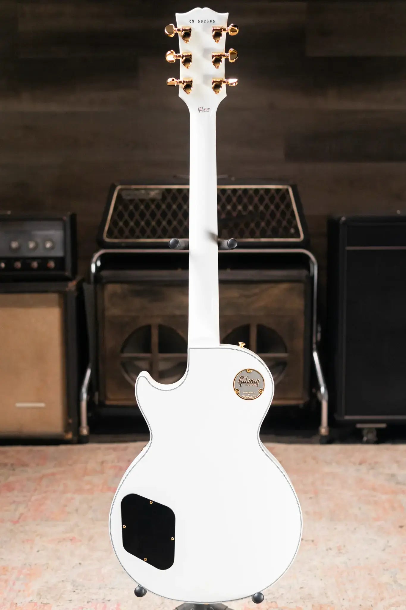 Gibson Custom Shop Les Paul Custom Electric Guitar - Alpine White with Hardshell Case
