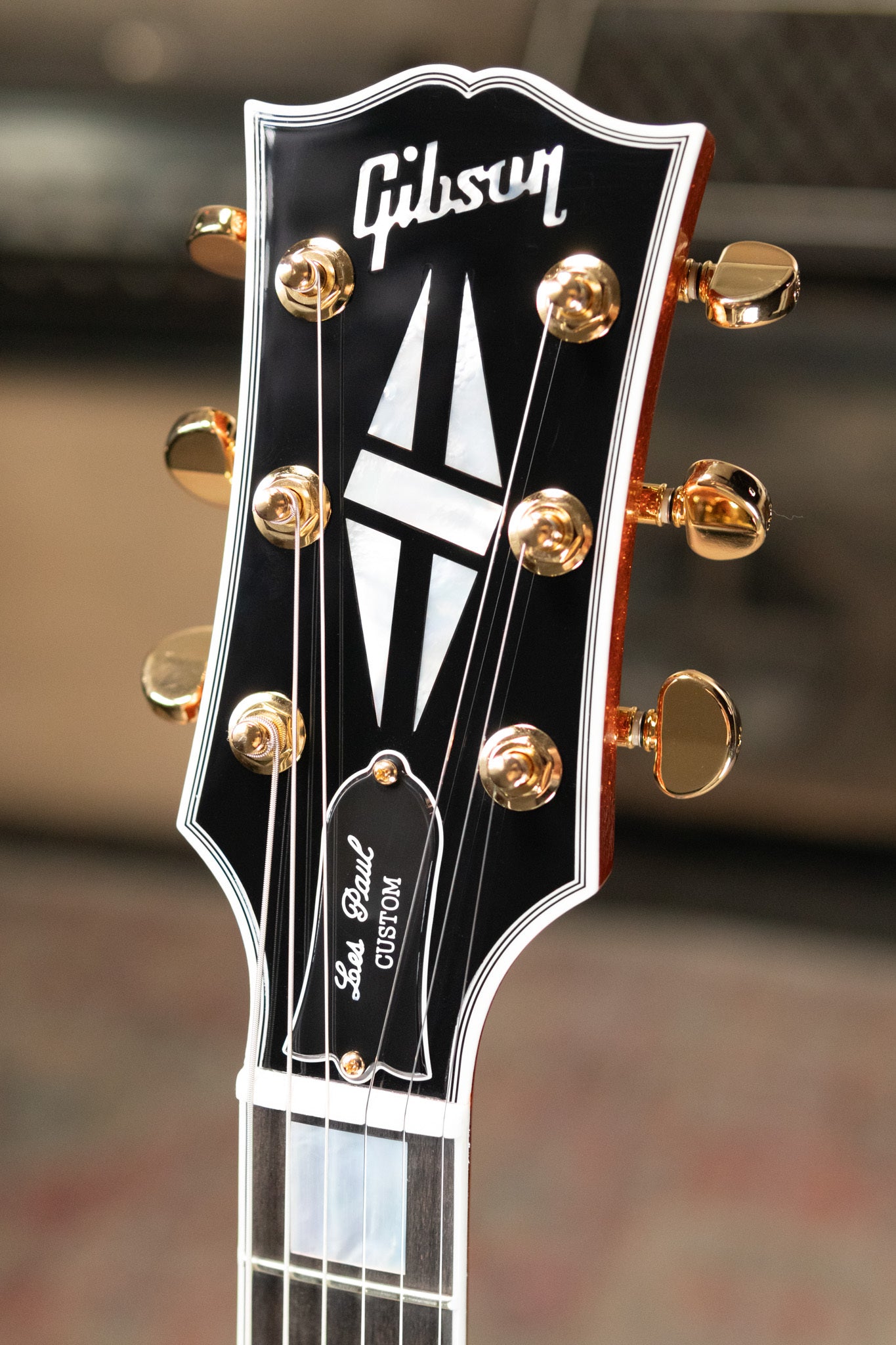 Gibson Custom Shop Les Paul Custom Electric Guitar - Orange Sparkle Gloss with Hardshell Case