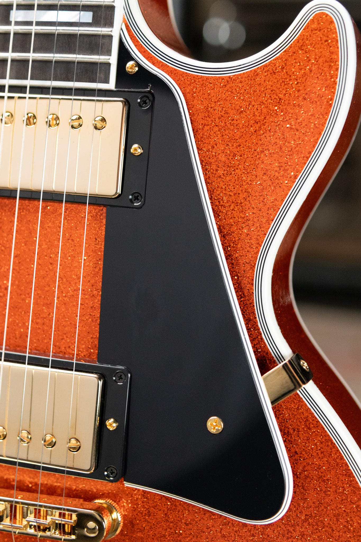 Gibson Custom Shop Les Paul Custom Electric Guitar - Orange Sparkle Gloss with Hardshell Case