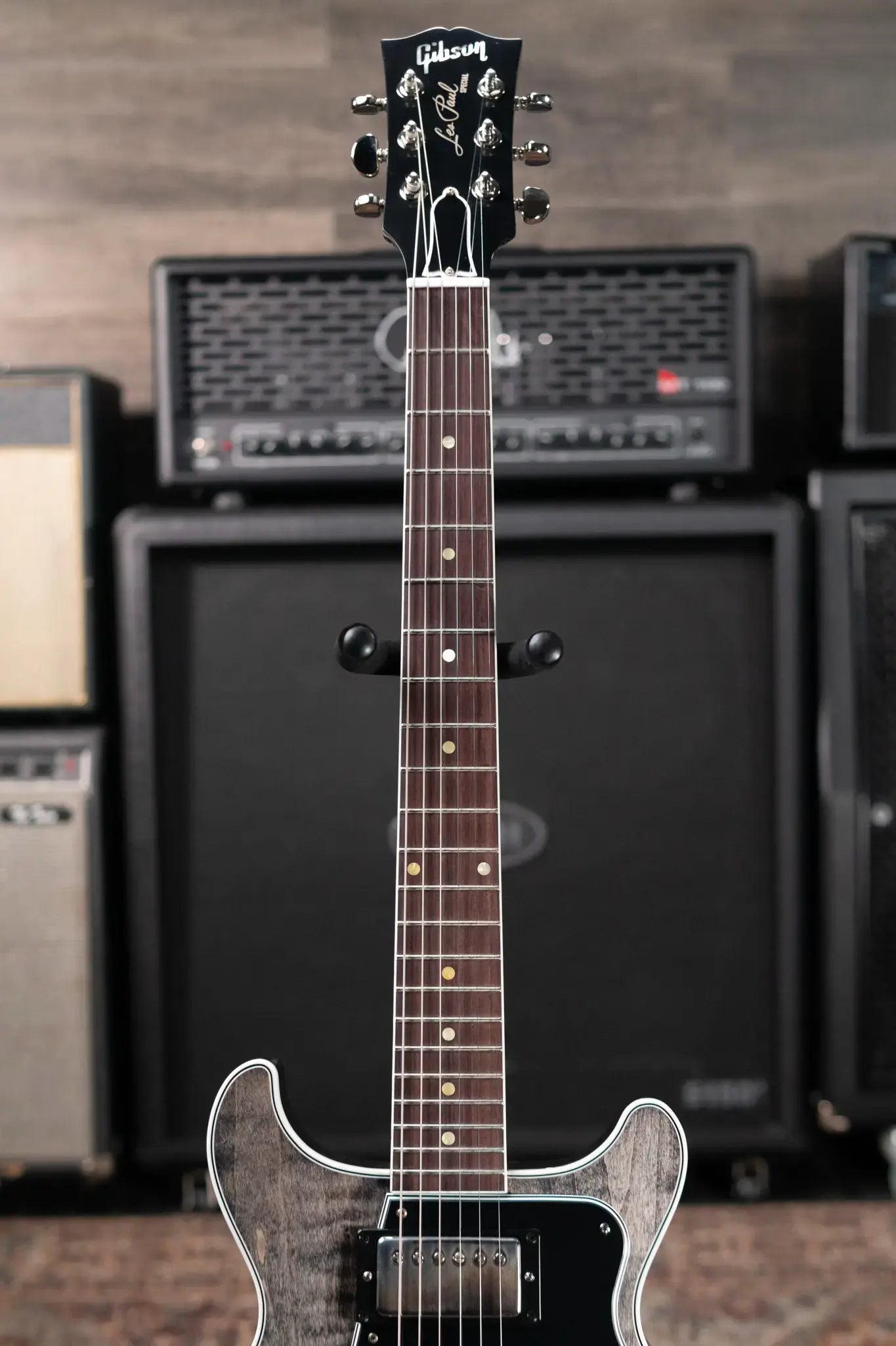 Gibson Custom Shop Les Paul Special Double Cut Figured Electric Guitar - Trans Black VOS with Hardshell Case