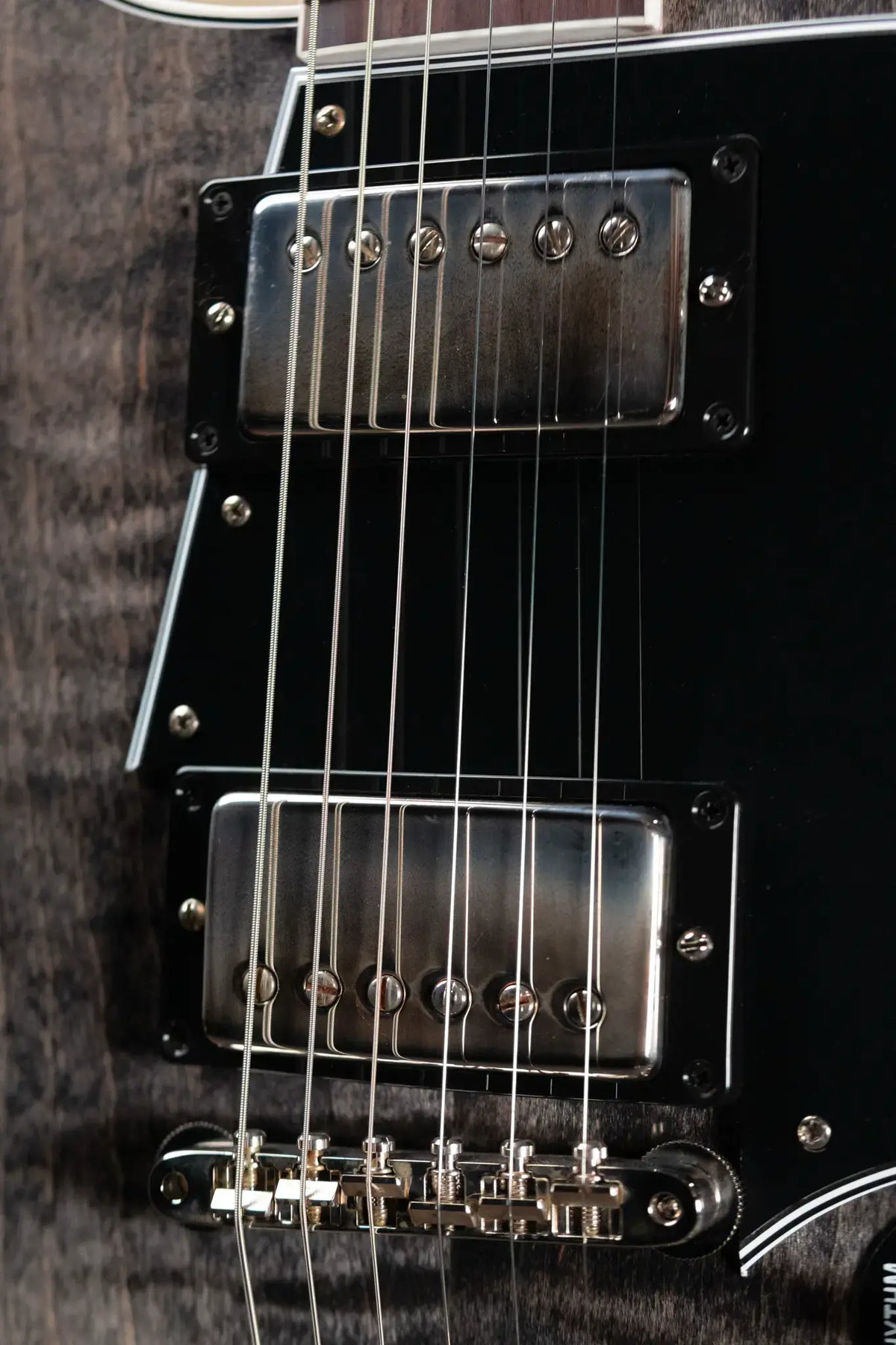 Gibson Custom Shop Les Paul Special Double Cut Figured Electric Guitar - Trans Black VOS with Hardshell Case