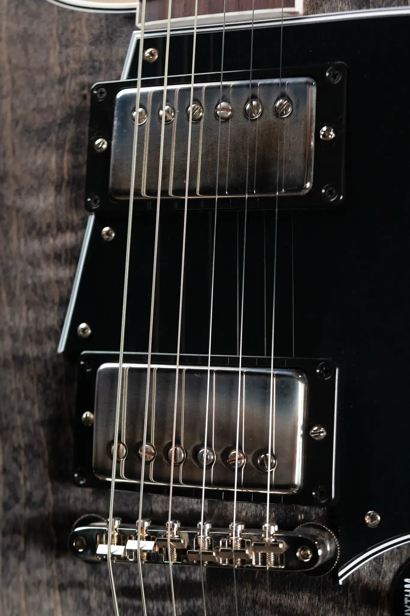 Gibson Custom Shop Les Paul Special Double Cut Figured Electric Guitar - Trans Black VOS with Hardshell Case