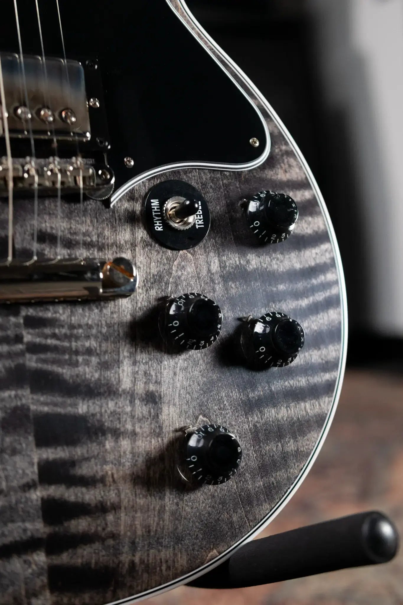 Gibson Custom Shop Les Paul Special Double Cut Figured Electric Guitar - Trans Black VOS with Hardshell Case