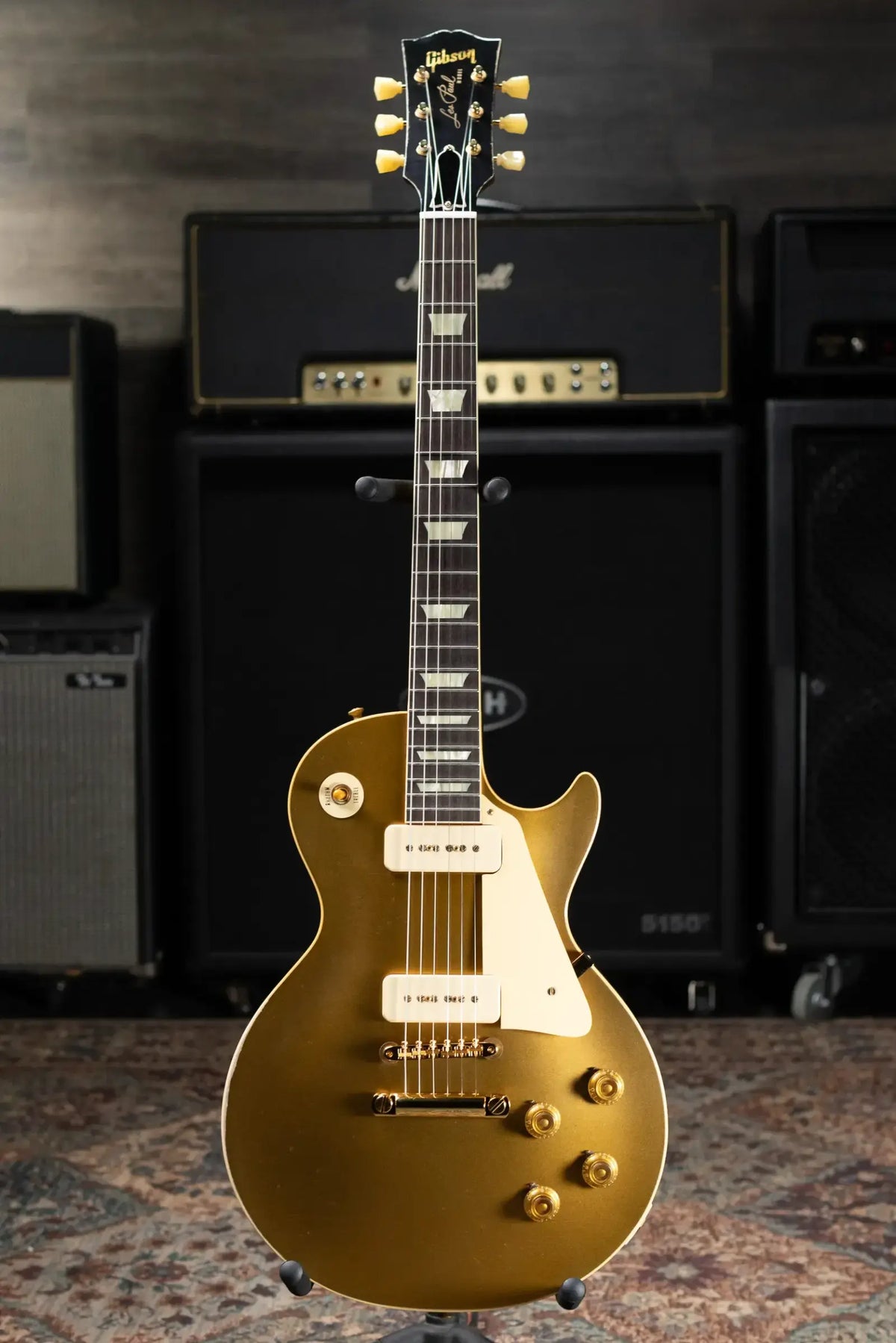 Gibson Custom Shop Limited Edition 1956 Les Paul Standard Reissue Murphy Lab Electric Guitar - All Gold Light Aged with Hardshell Case