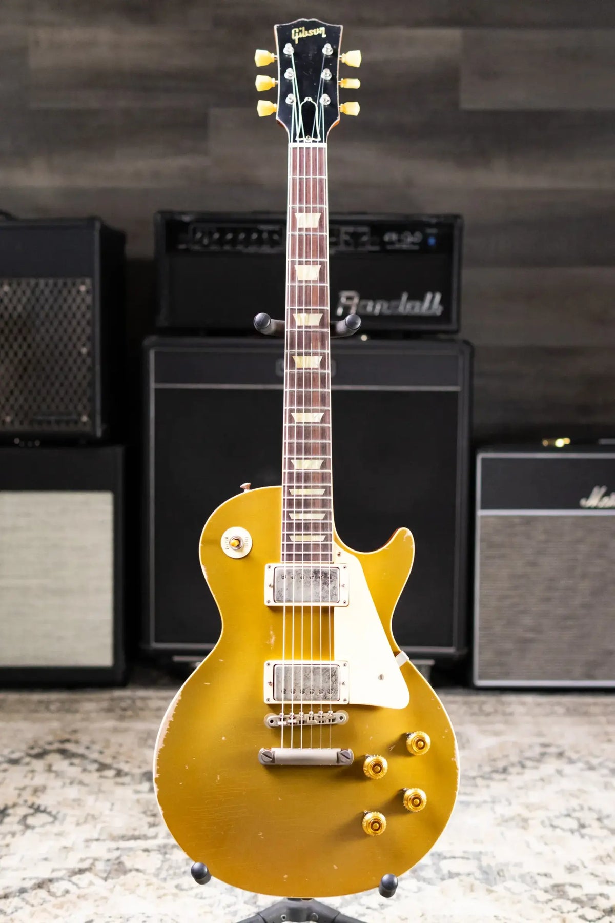 Gibson Custom Shop Limited Edition 1957 Les Paul Standard Reissue Murphy Lab Electric Guitar - Mustard Gold Ultra Heavy Aged with Hardshell Case