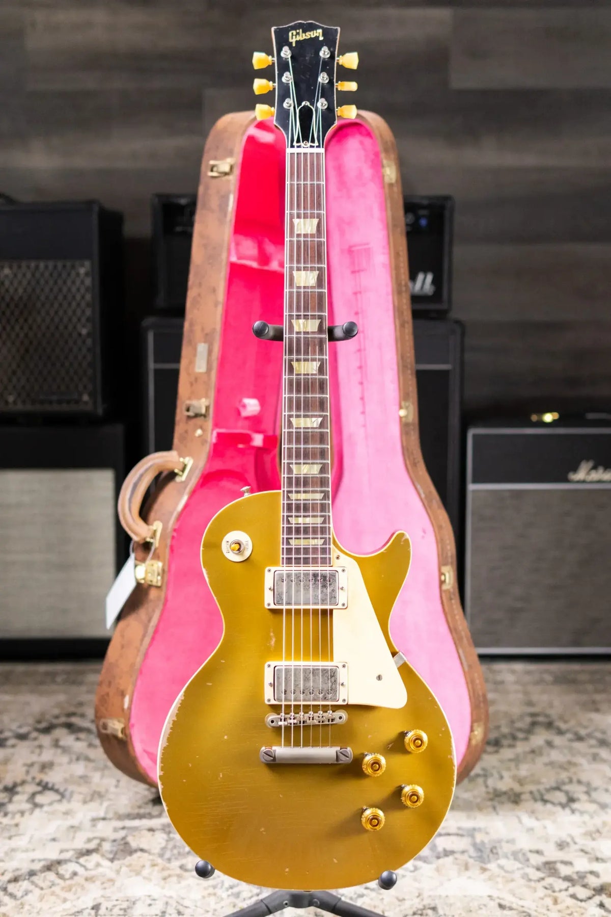 Gibson Custom Shop Limited Edition 1957 Les Paul Standard Reissue Murphy Lab Electric Guitar - Mustard Gold Ultra Heavy Aged with Hardshell Case