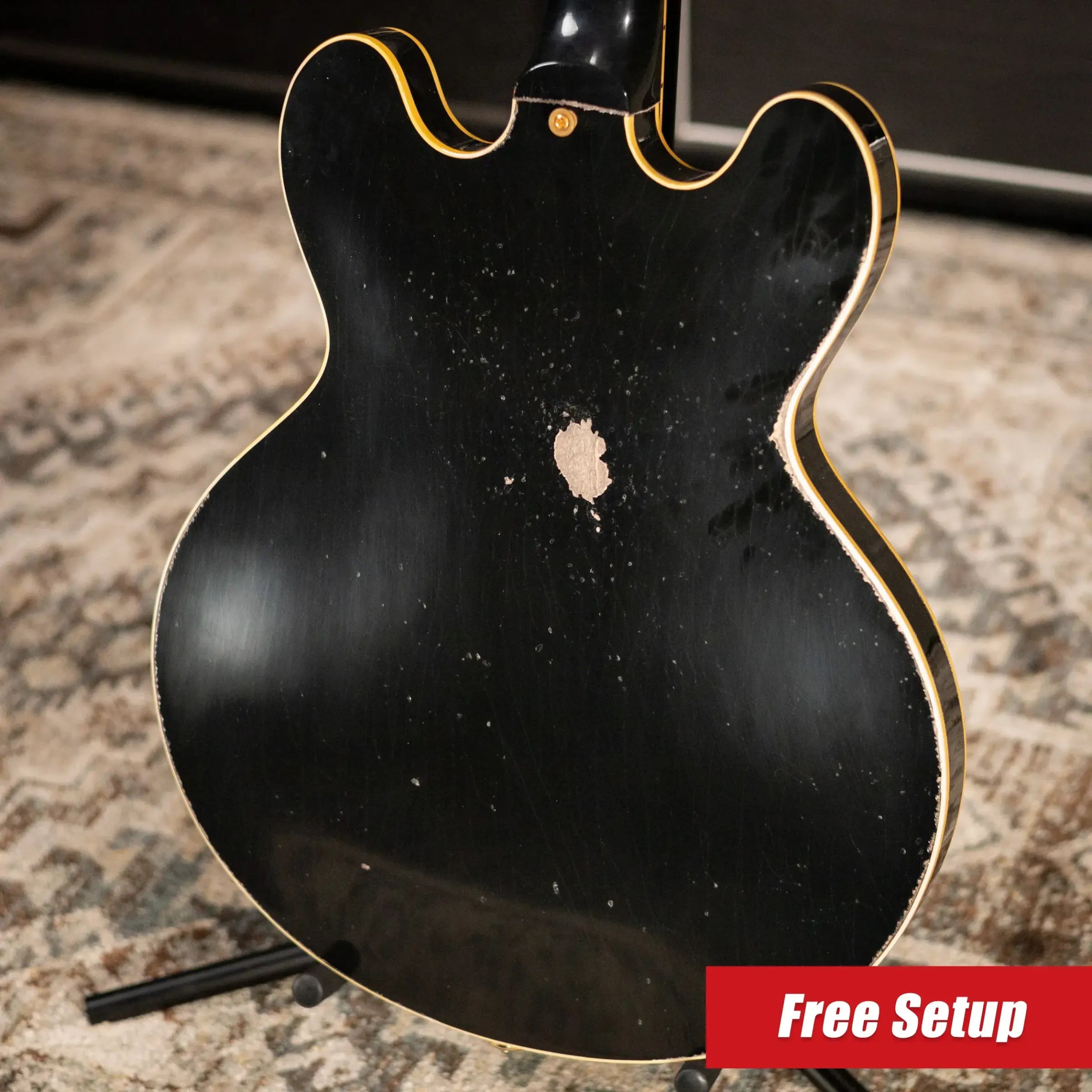 Gibson Custom Shop Limited Edition 1959 ES-345 Varitone Bigsby Reissue Murphy Lab Semi-Hollow Electric Guitar - Ebony Heavy Aged with Hardshell Case