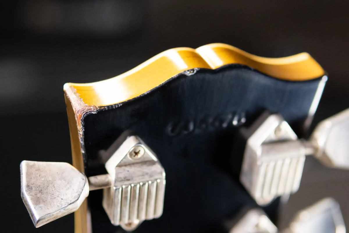 Gibson Custom Shop Limited Edition 1968 Les Paul Custom Reissue Murphy Lab Electric Guitar - Ebony Top, Gold Back with Hardshell Case