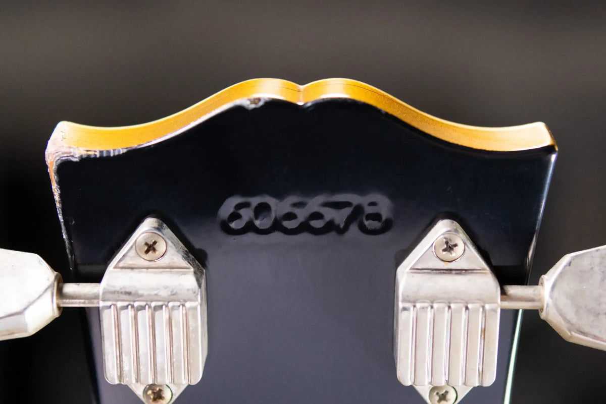 Gibson Custom Shop Limited Edition 1968 Les Paul Custom Reissue Murphy Lab Electric Guitar - Ebony Top, Gold Back with Hardshell Case
