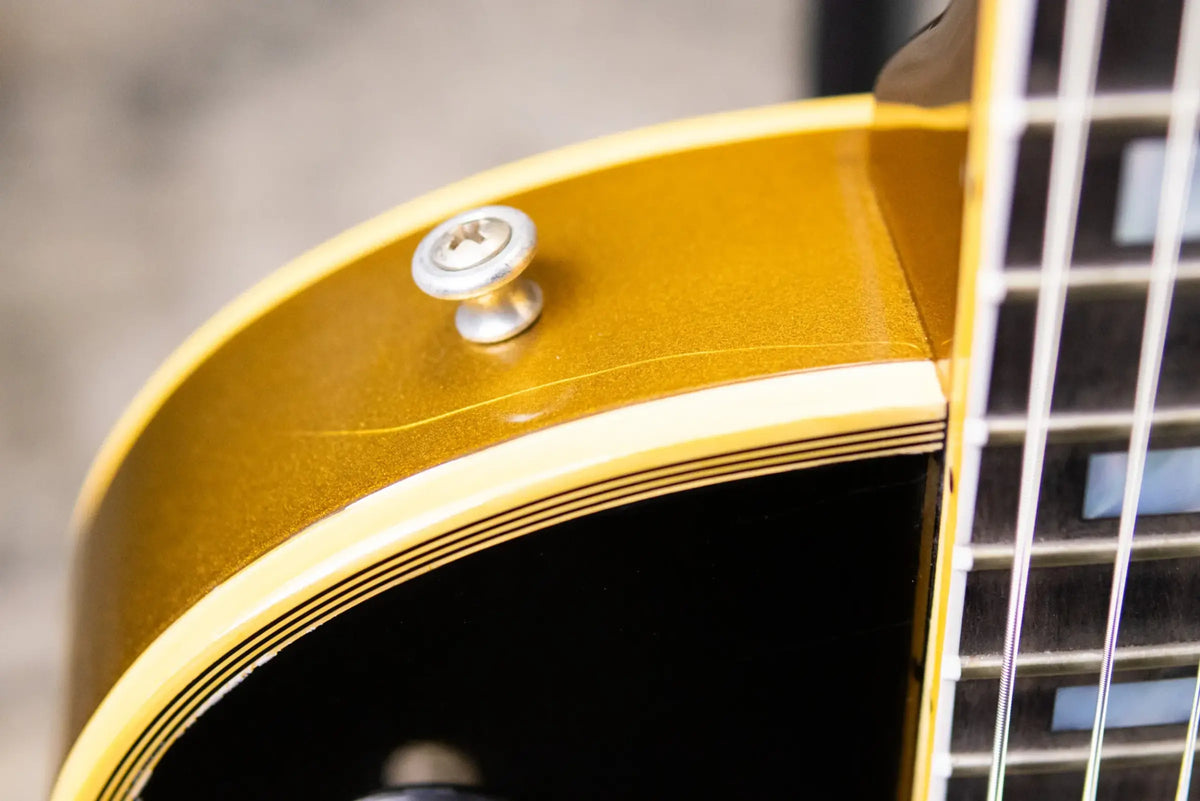 Gibson Custom Shop Limited Edition 1968 Les Paul Custom Reissue Murphy Lab Electric Guitar - Ebony Top, Gold Back with Hardshell Case