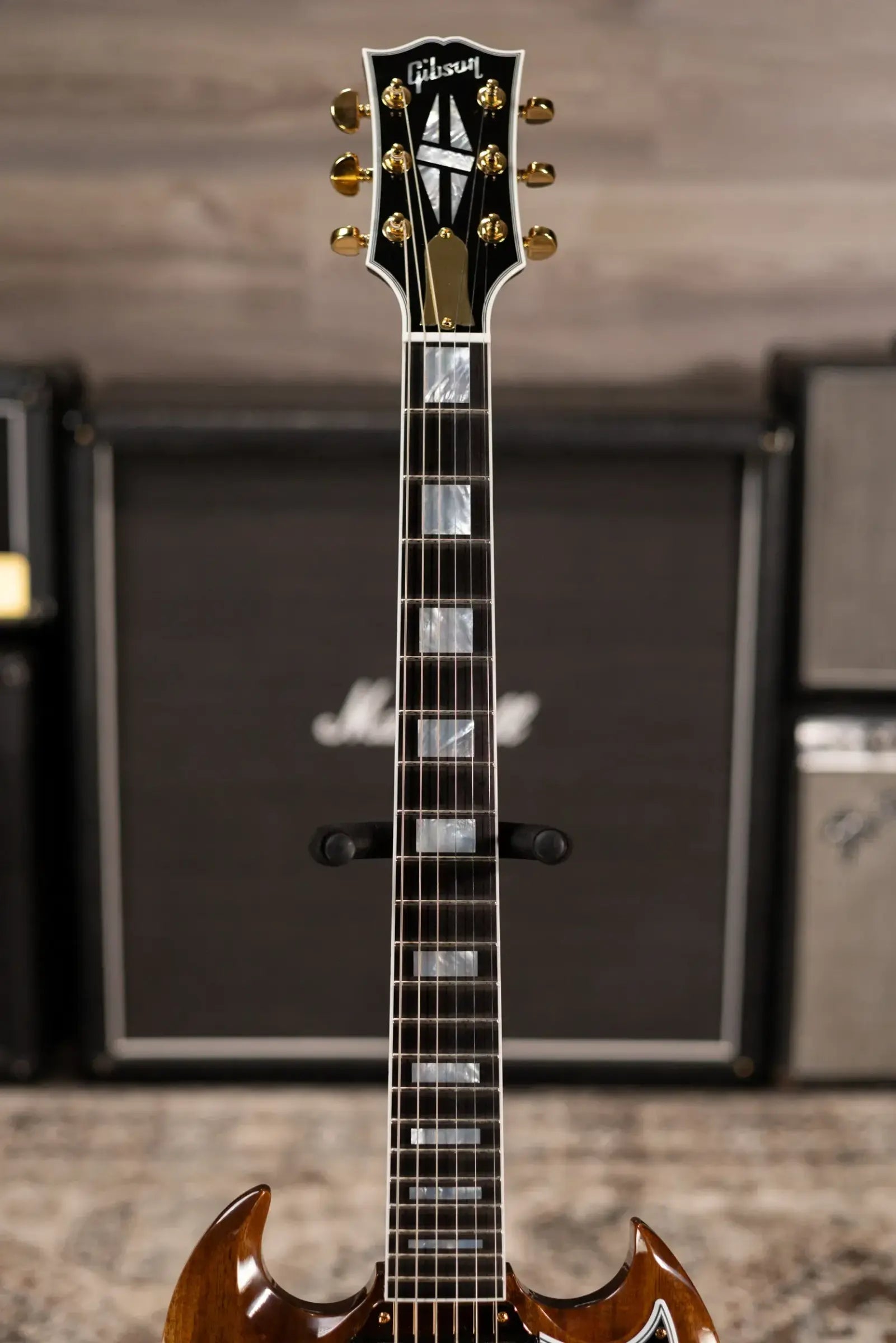 Gibson Custom Shop Limited Edition SG Custom Electric Guitar - Koa/Walnut with Hardshell Case