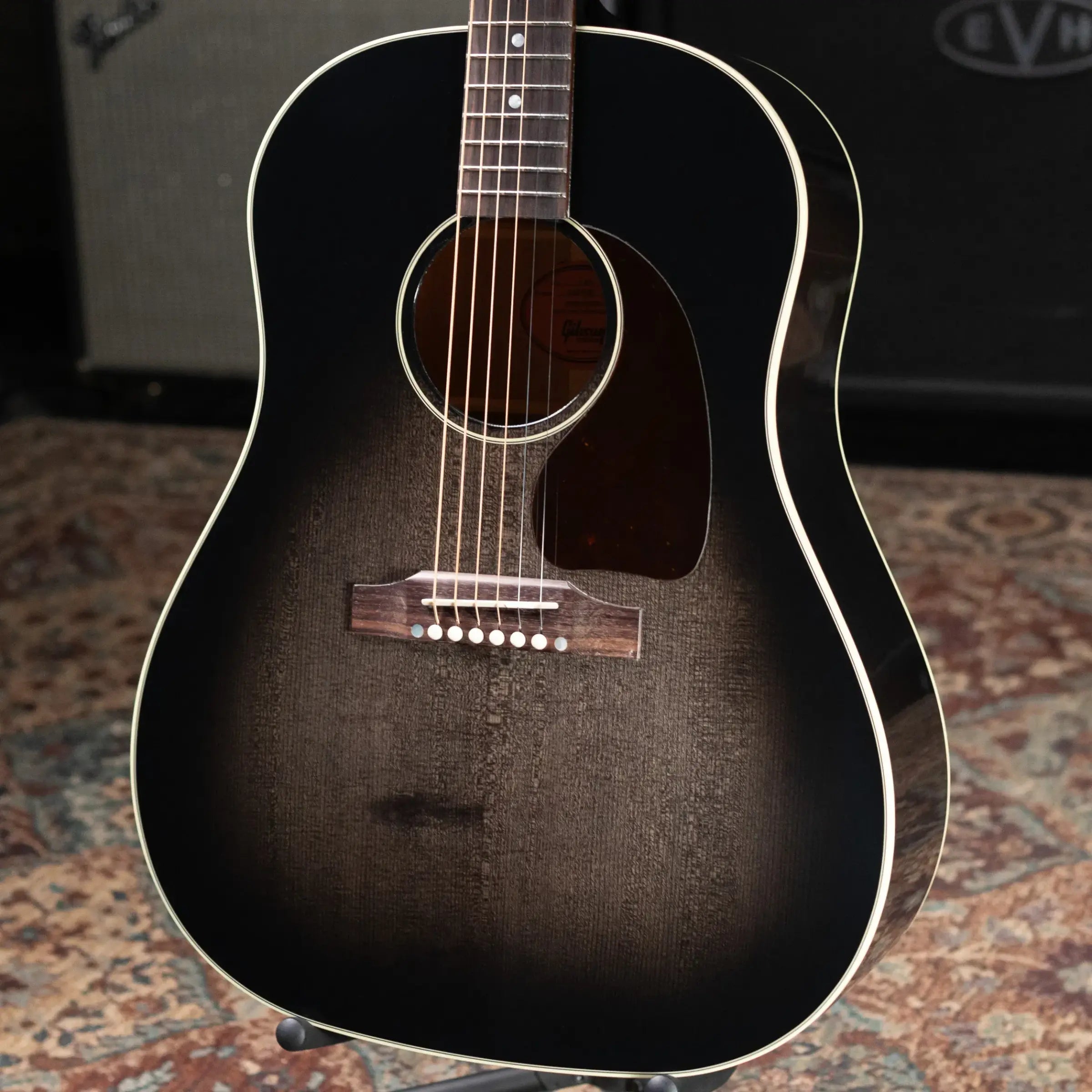 Gibson Custom Shop Made-2-Measure J-45 Standard Acoustic Guitar - Cobra Burst with Hardshell Case