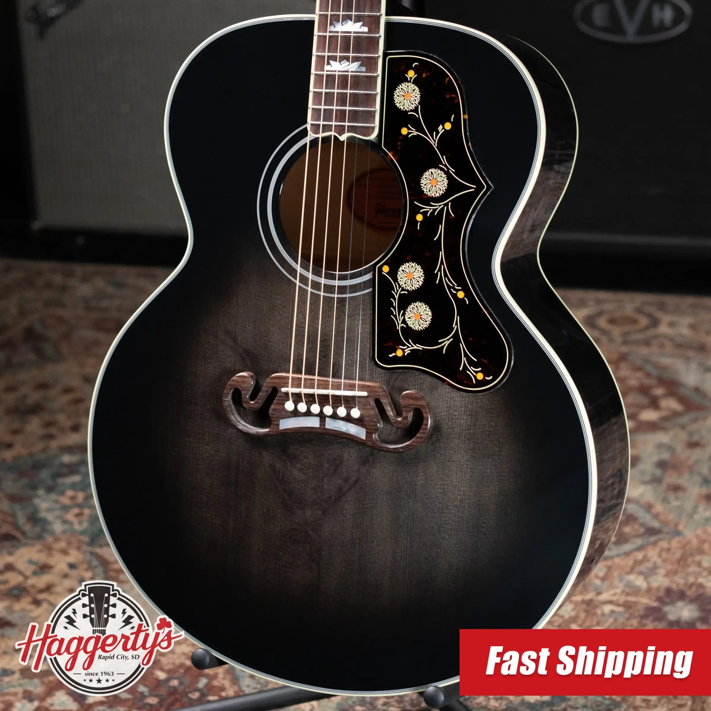 Gibson Custom Shop Made 2 Measure SJ-200 Standard Acoustic Guitar - Cobra Burst with Hardshell Case