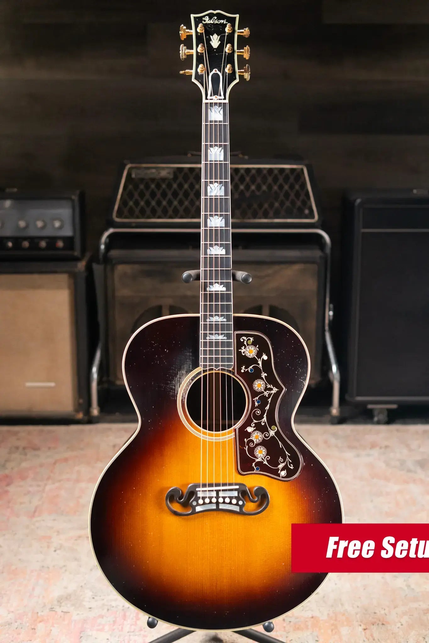 Gibson Custom Shop Pre-War SJ-200 Rosewood Murphy Lab Light Aged Acoustic Guitar - Faded Vintage Sunburst with Hardshell Case