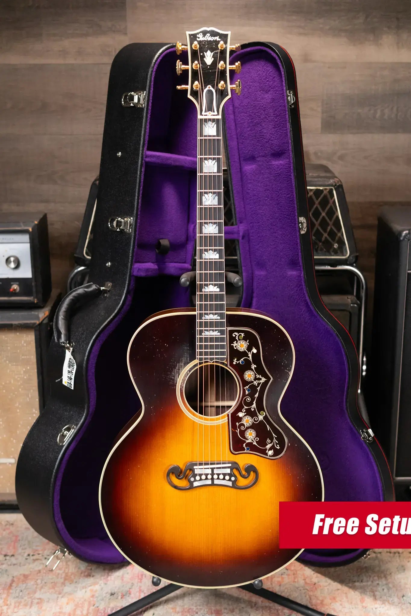 Gibson Custom Shop Pre-War SJ-200 Rosewood Murphy Lab Light Aged Acoustic Guitar - Faded Vintage Sunburst with Hardshell Case