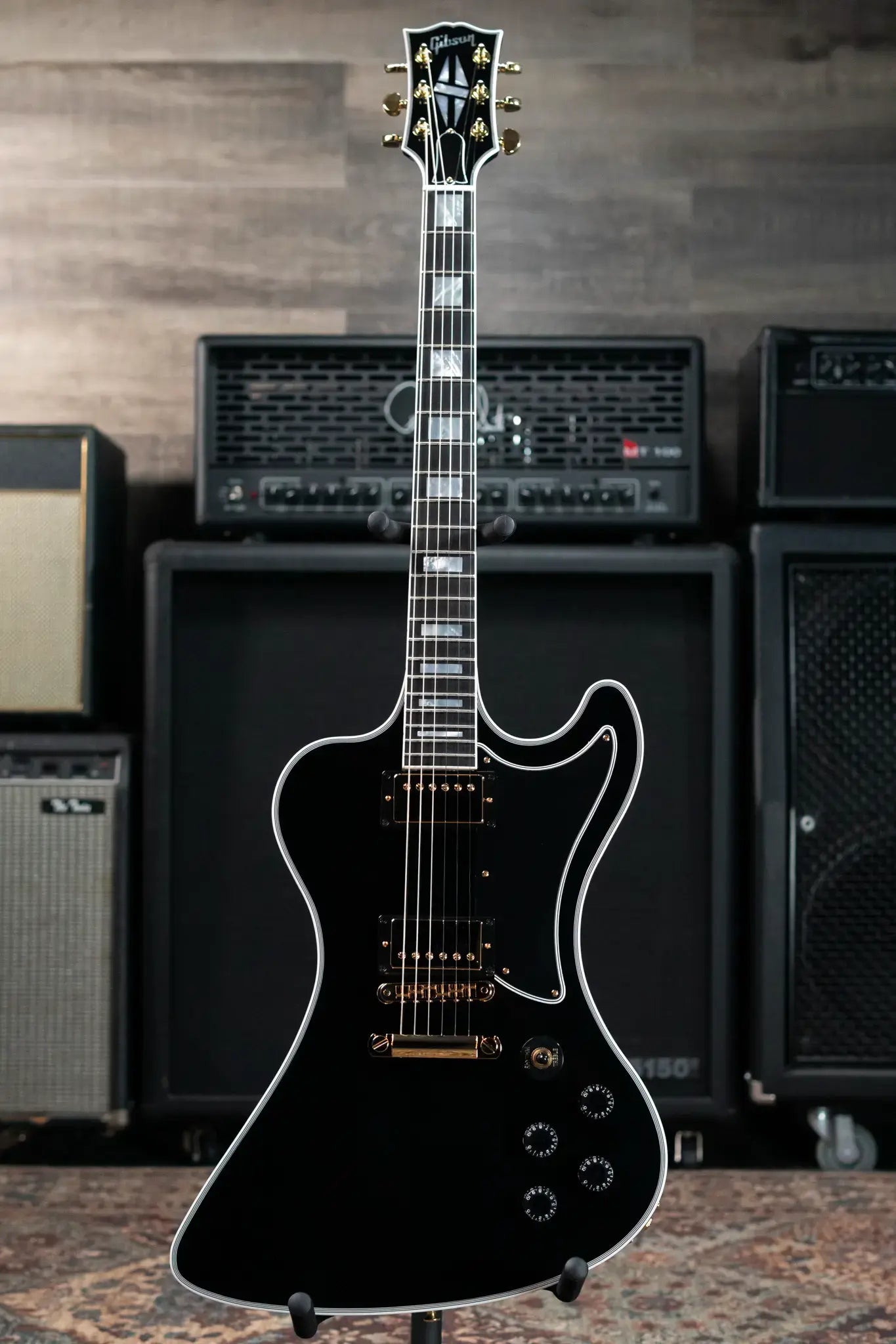 Gibson Custom Shop RD Custom Electric Guitar - Ebony with Hardshell Case