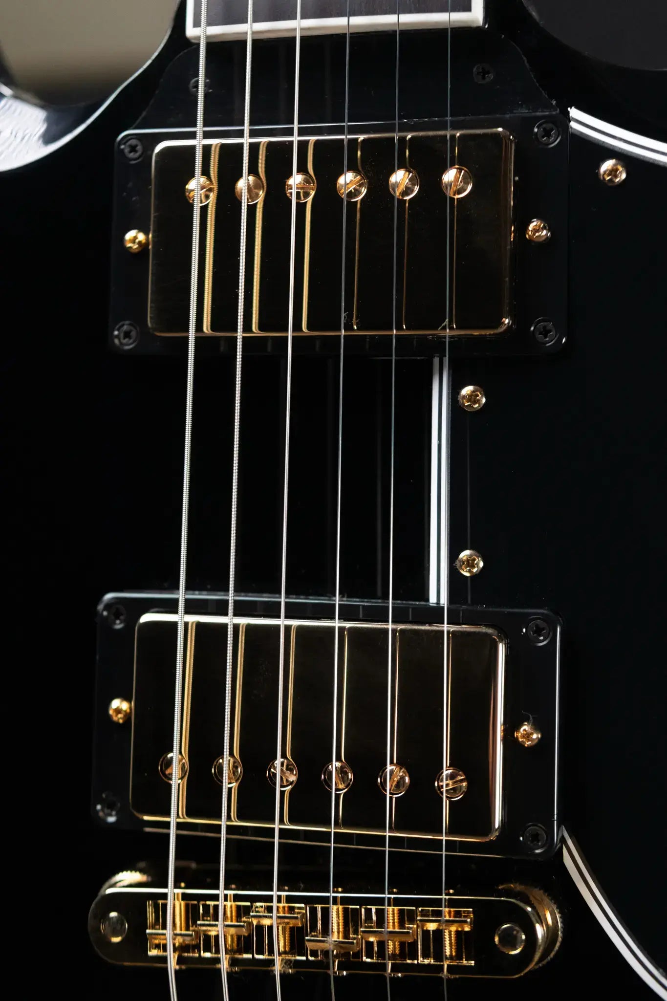 Gibson Custom Shop SG Custom 2-Pickup with Ebony Fingerboard Gloss Electric Guitar - Ebony with Hardshell Case