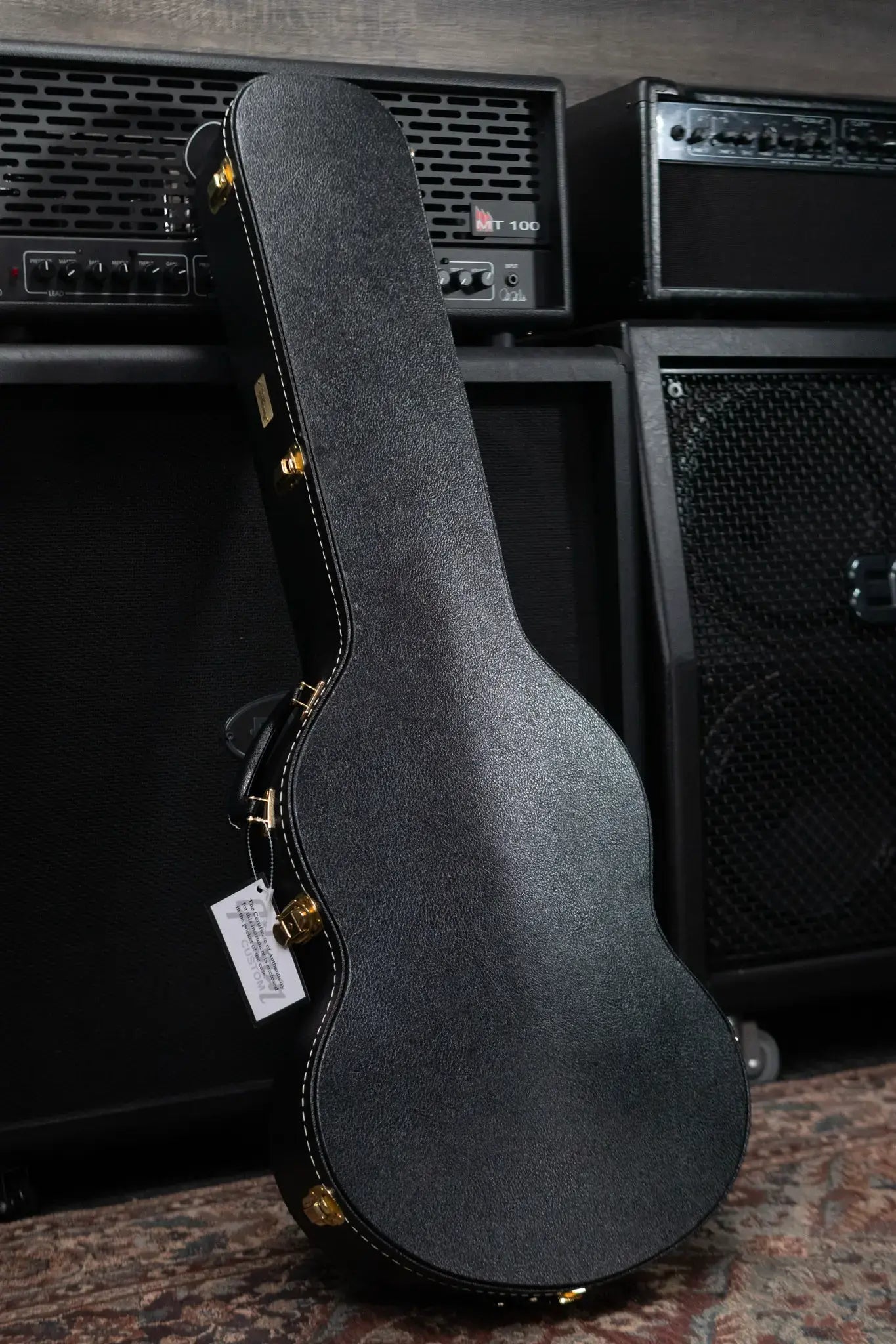 Gibson Custom Shop SG Custom 2-Pickup with Ebony Fingerboard Gloss Electric Guitar - Ebony with Hardshell Case