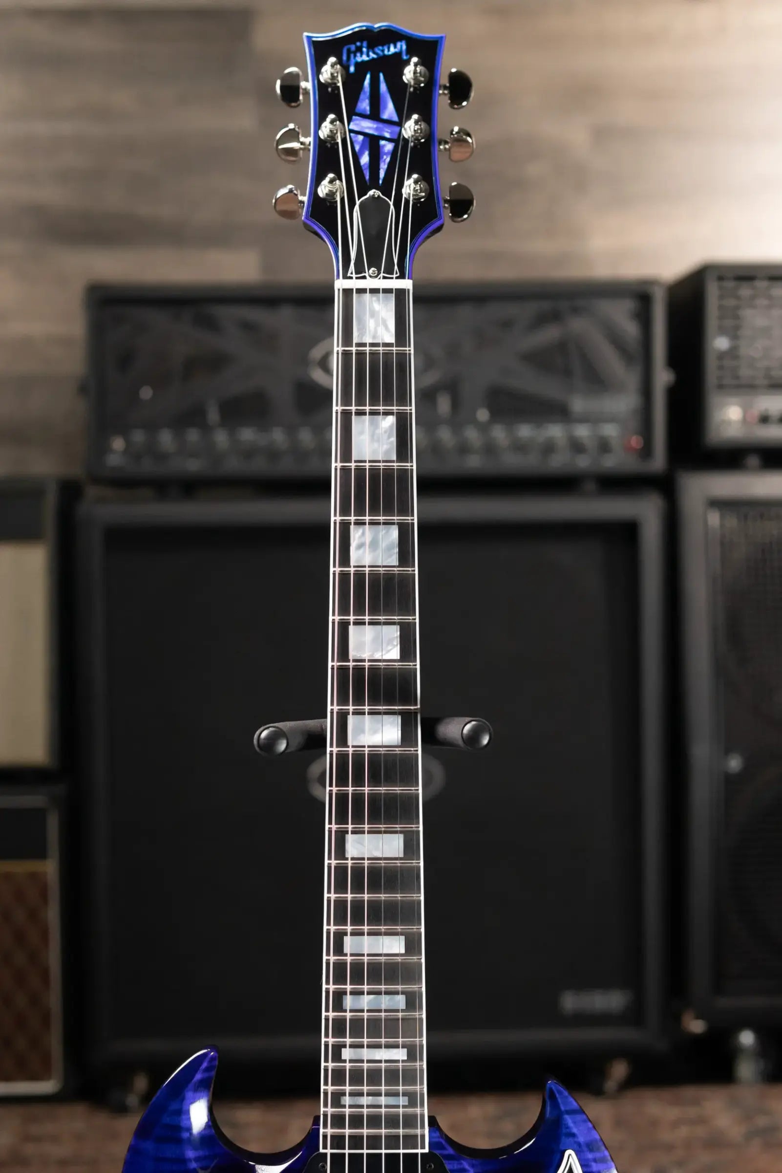 Gibson Custom Shop SG Custom Figured Top Electric Guitar - Blue Widow with Hardshell Case