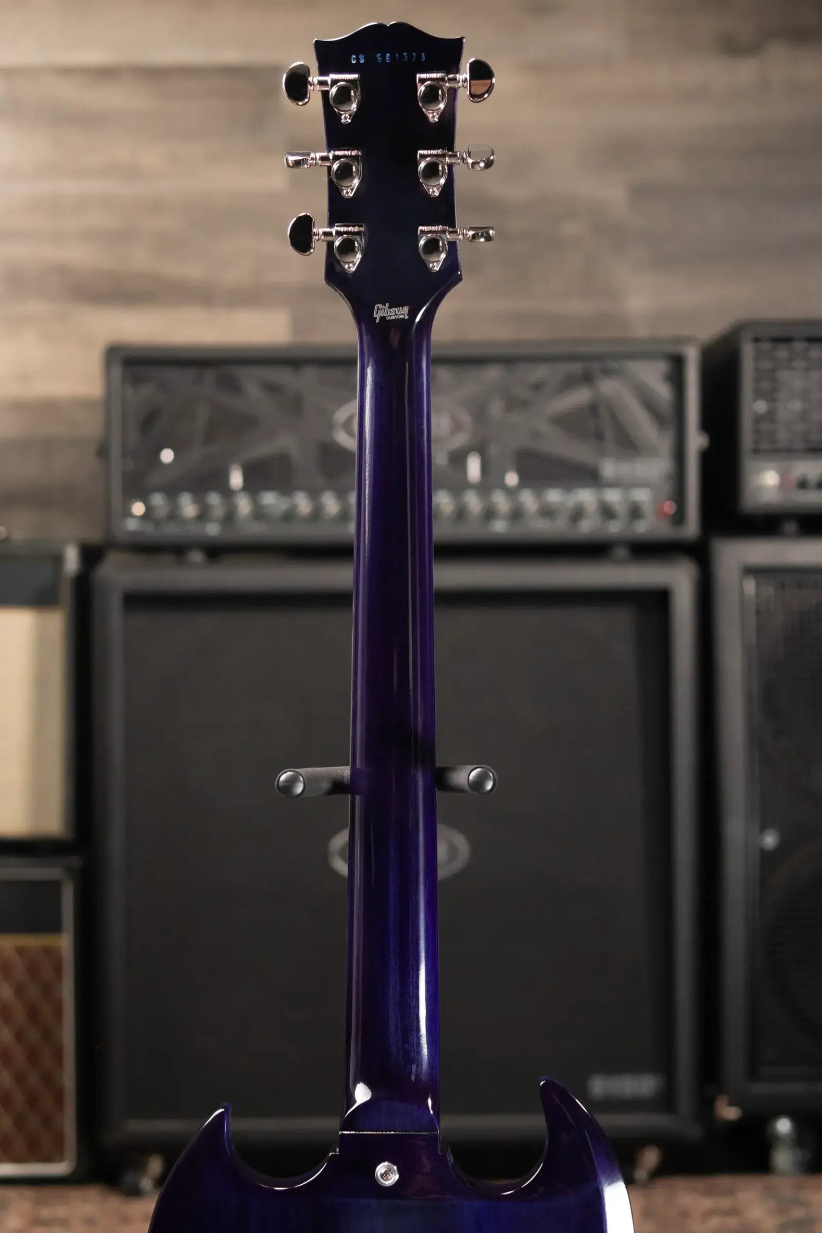 Gibson Custom Shop SG Custom Figured Top Electric Guitar - Blue Widow with Hardshell Case