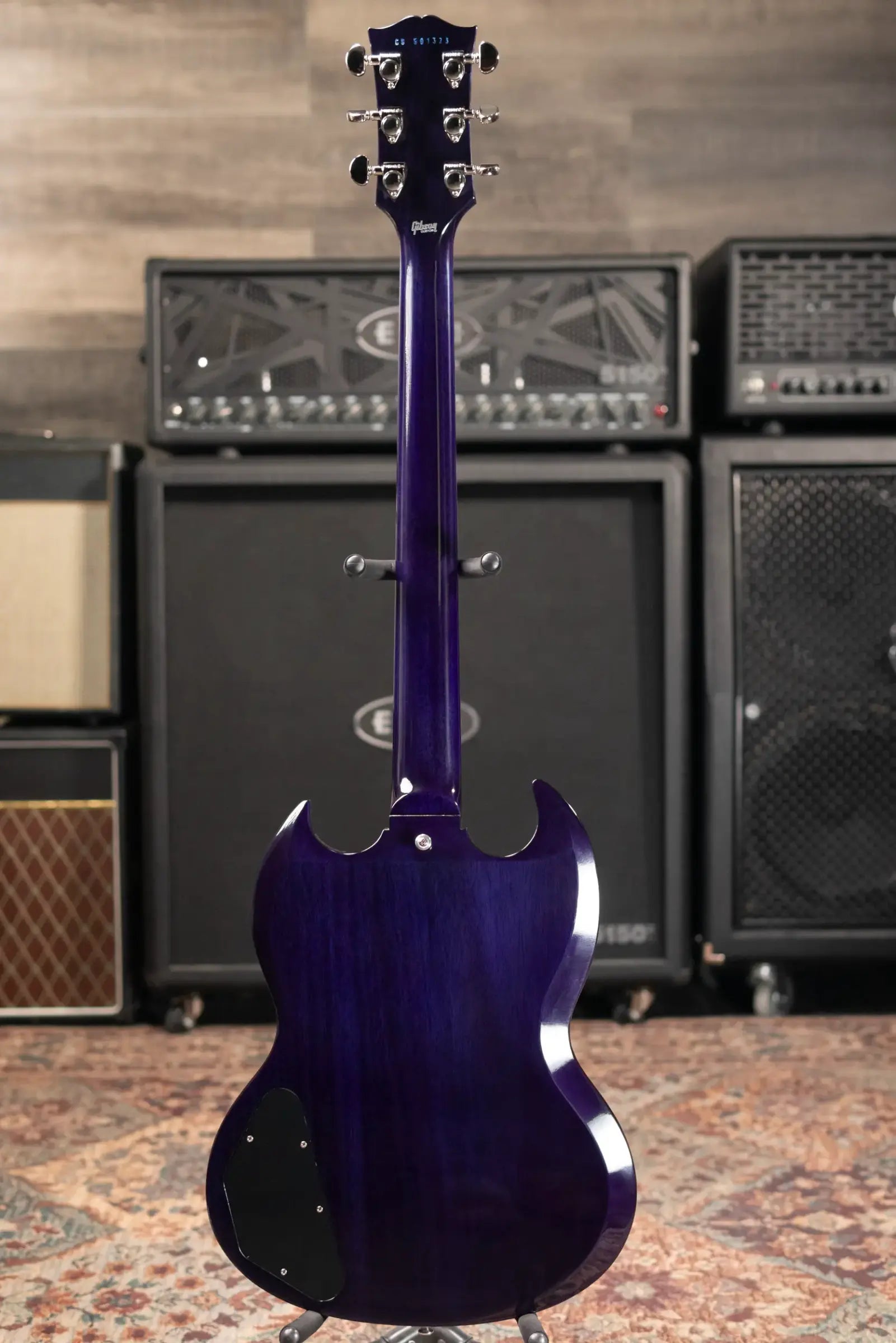 Gibson Custom Shop SG Custom Figured Top Electric Guitar - Blue Widow with Hardshell Case