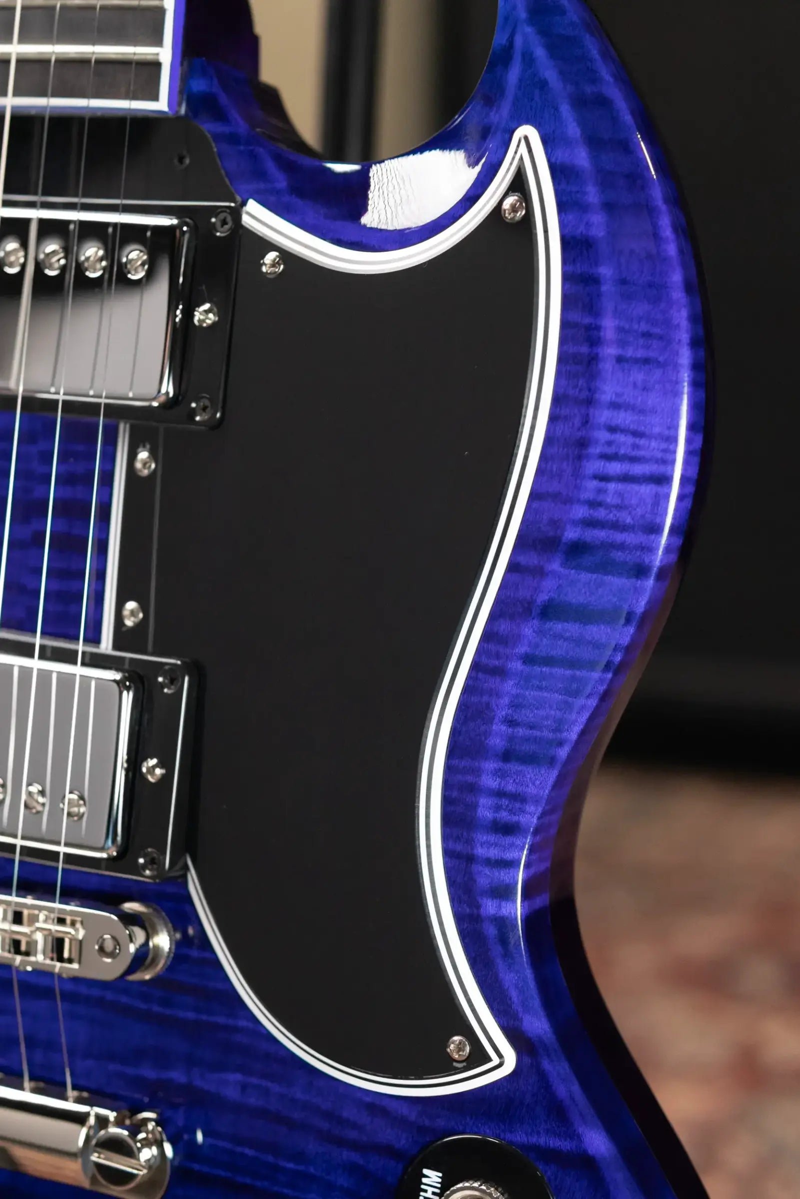 Gibson Custom Shop SG Custom Figured Top Electric Guitar - Blue Widow with Hardshell Case
