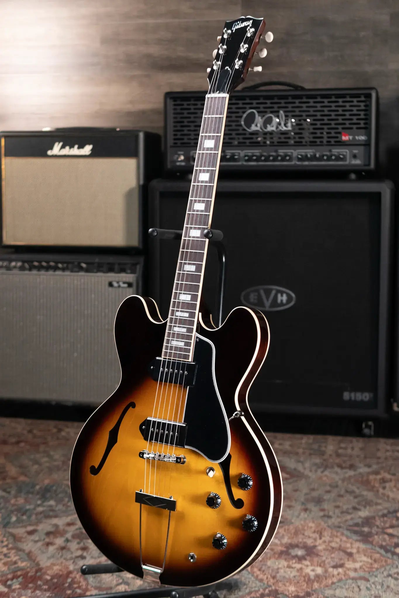 Gibson ES-330 Hollowbody Electric Guitar - Tobacco Burst with Hardshell Case