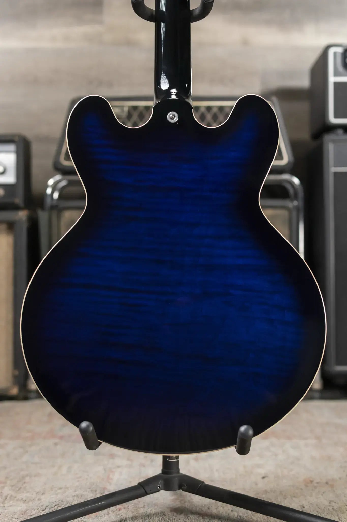 Gibson ES-335 Figured Semi-Hollow Electric Guitar - Deep Ocean Burst with Hardshell Case