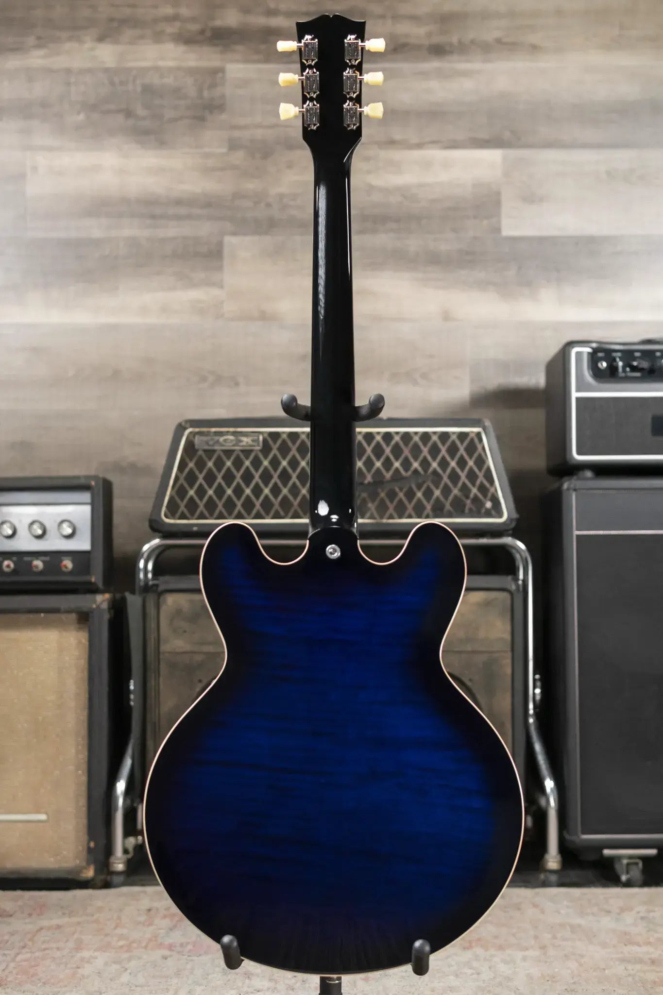 Gibson ES-335 Figured Semi-Hollow Electric Guitar - Deep Ocean Burst with Hardshell Case