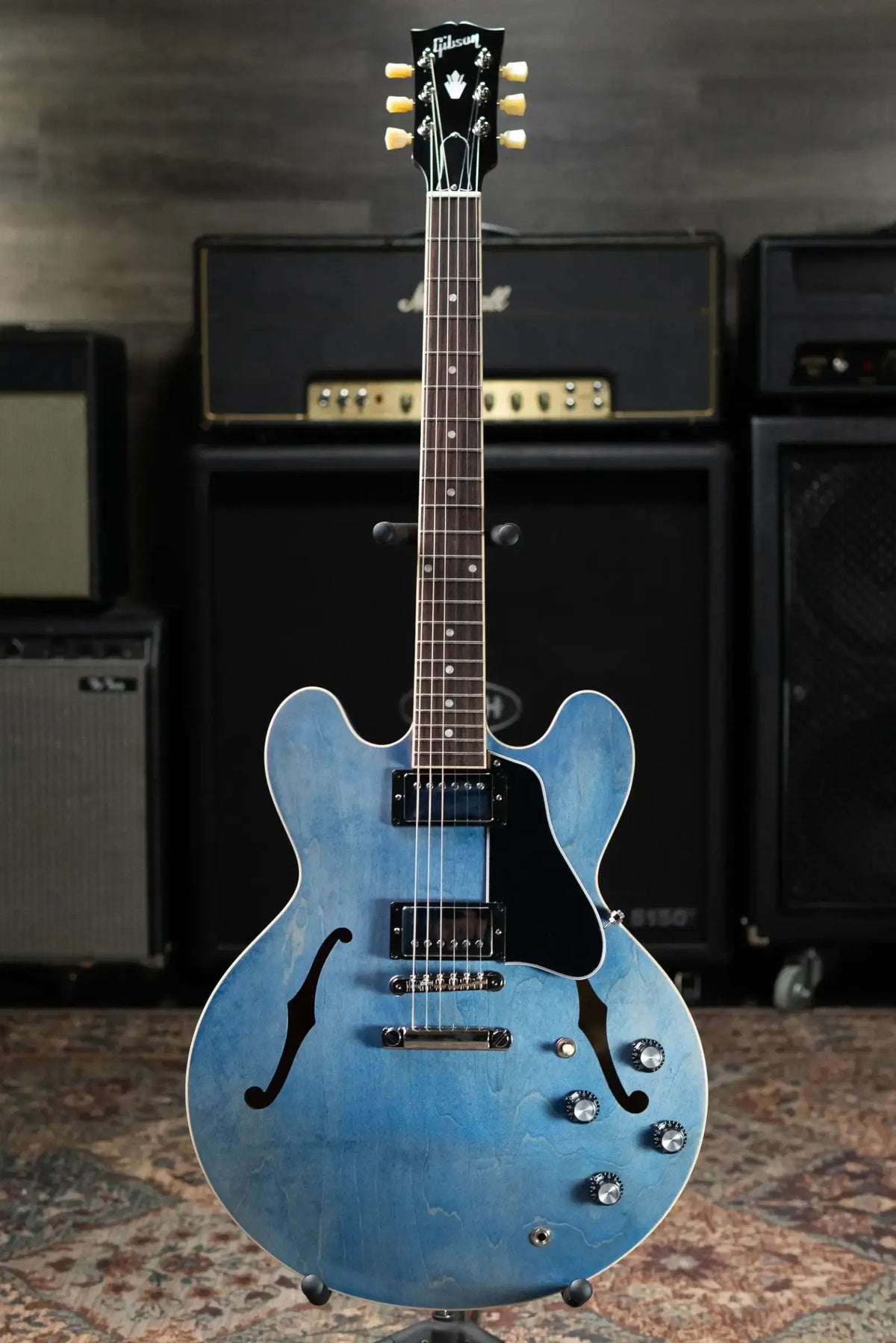 Gibson ES-335 Semi-Hollow Electric Guitar - Ocean Blue with Hardshell Case