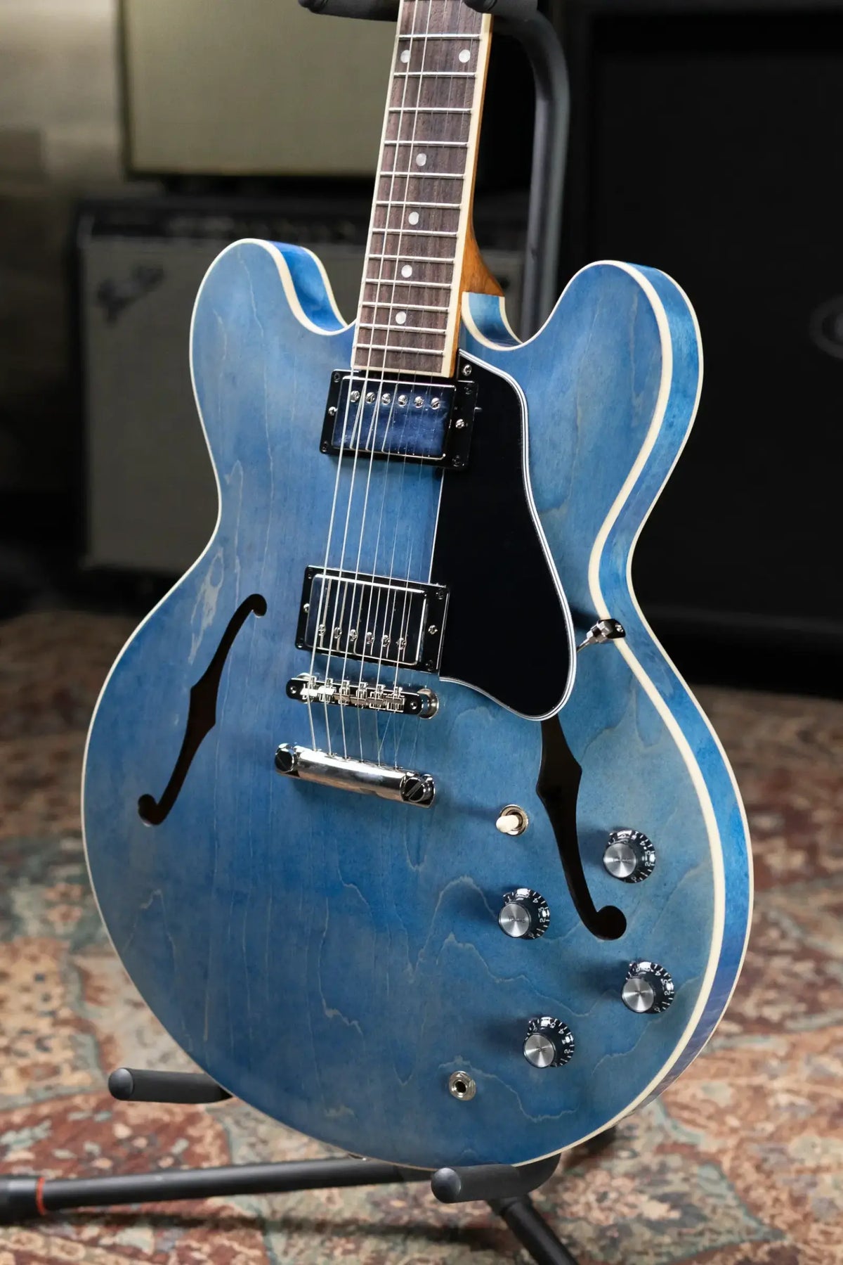 Gibson ES-335 Semi-Hollow Electric Guitar - Ocean Blue with Hardshell Case