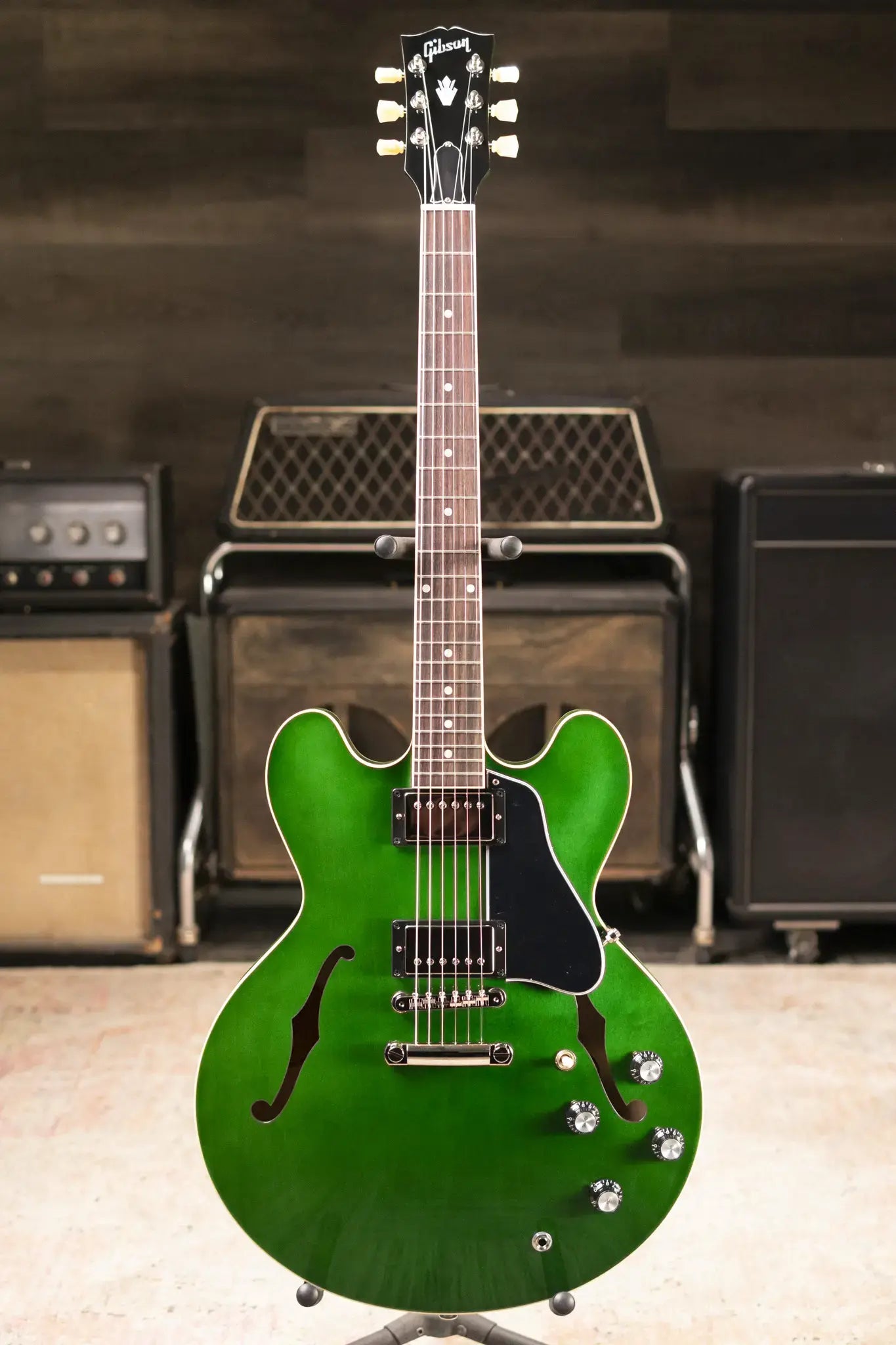 Gibson ES-335 Semi-Hollow Electric Guitar - Spearmint with Hardshell Case