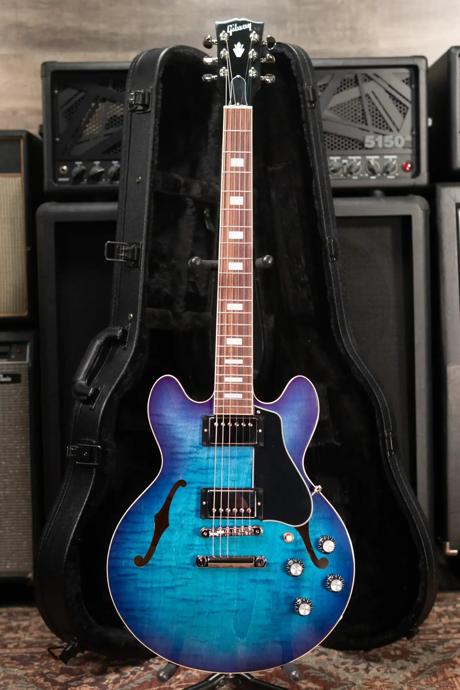 Gibson ES-339 Figured Semi-Hollow Electric Guitar - Blueberry Burst with Hardshell Case