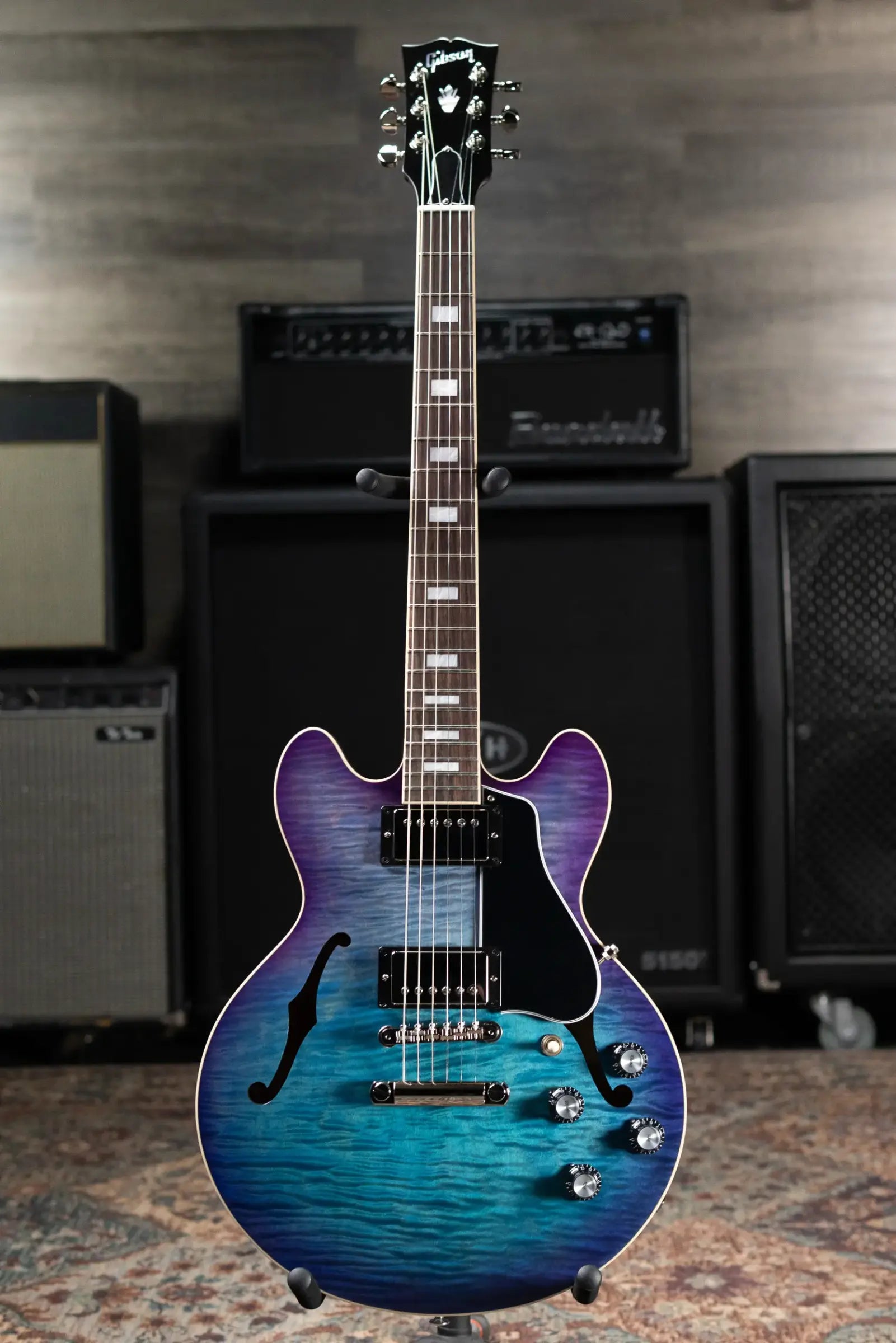 Gibson ES-339 Figured Semi-Hollow Electric Guitar - Blueberry Burst with Hardshell Case